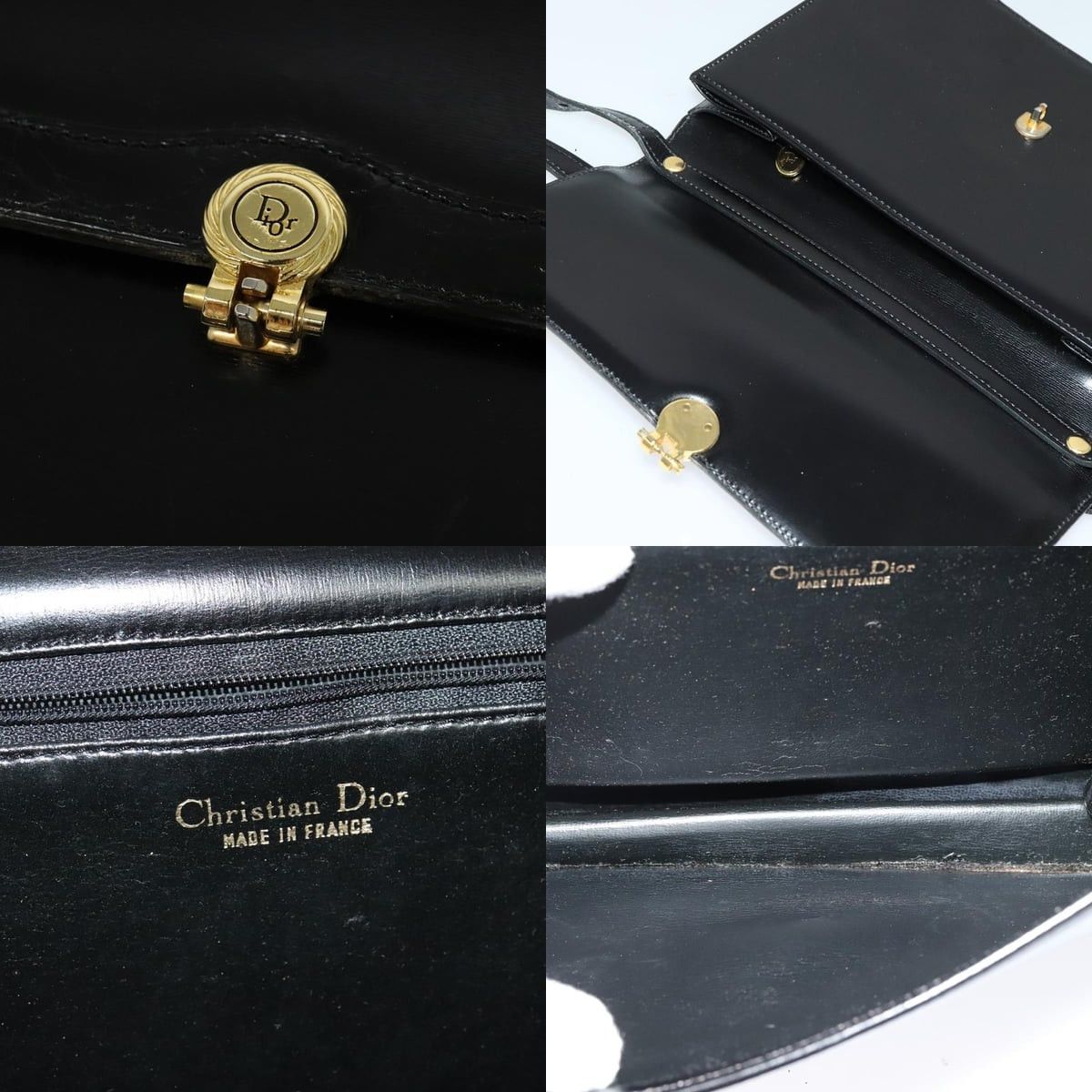 Dior DIOR Shoulder Bag Leather Black Gold Size ONE SIZE - 11 Thumbnail