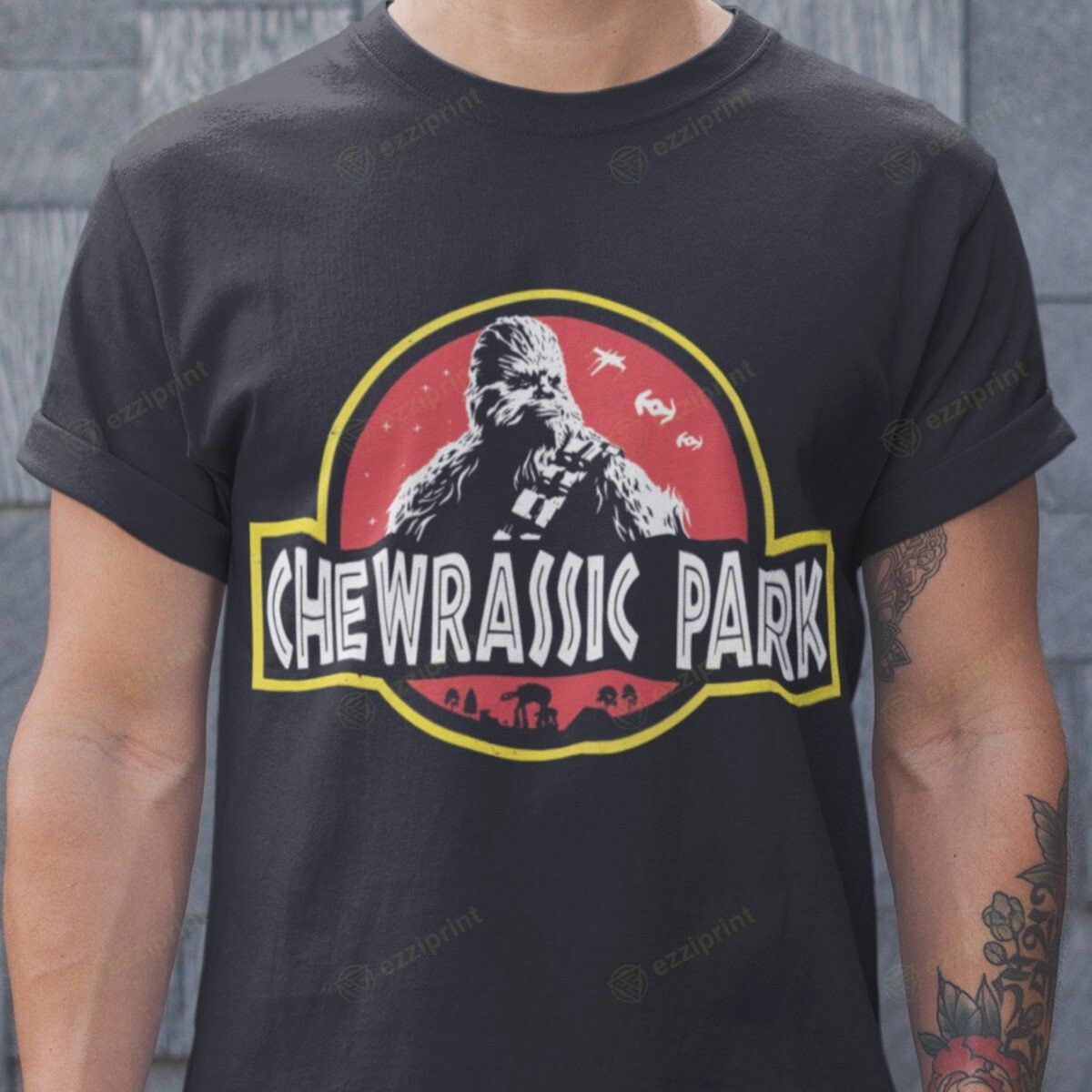 The Unbranded Brand Chewrassic Park Star Wars T-Shirt Size US L / EU 52-54 / 3 - 1 Thumbnail