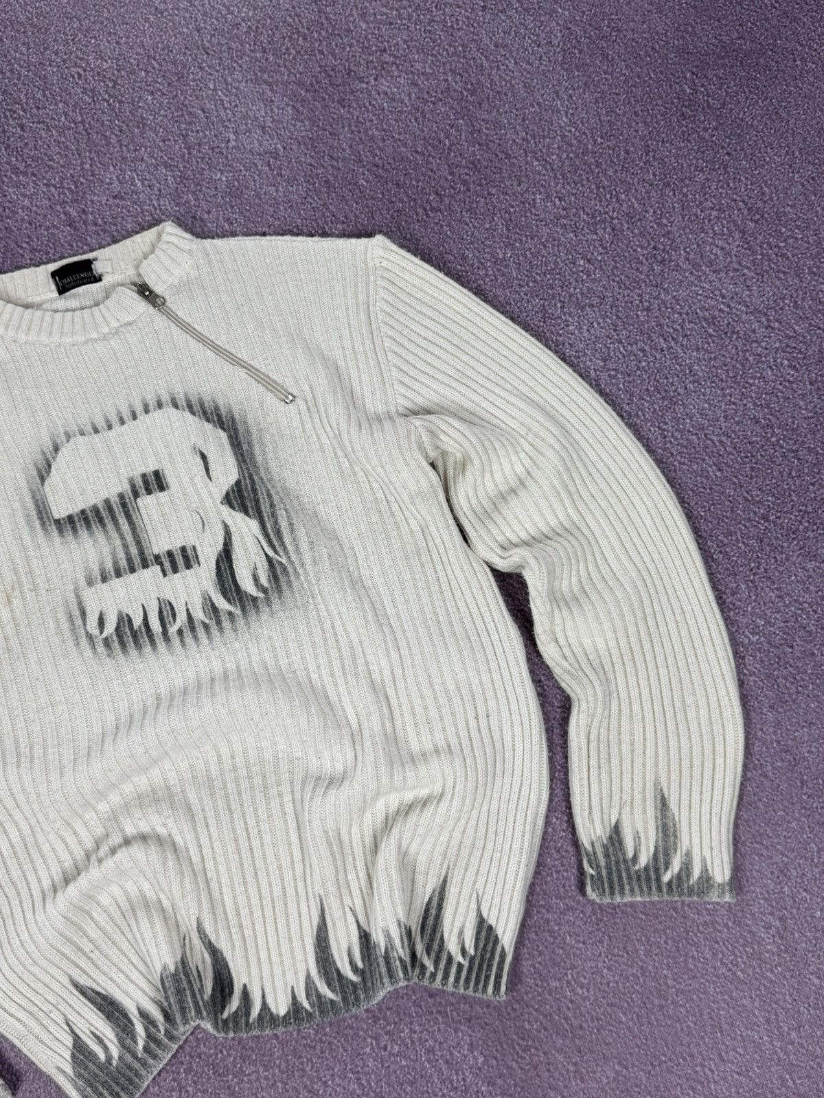If Six Was Nine Japanese Brand 00s Aesthetic Ribbed Knit Y2K Sweater Size US M / EU 48-50 / 2 - 5 Thumbnail