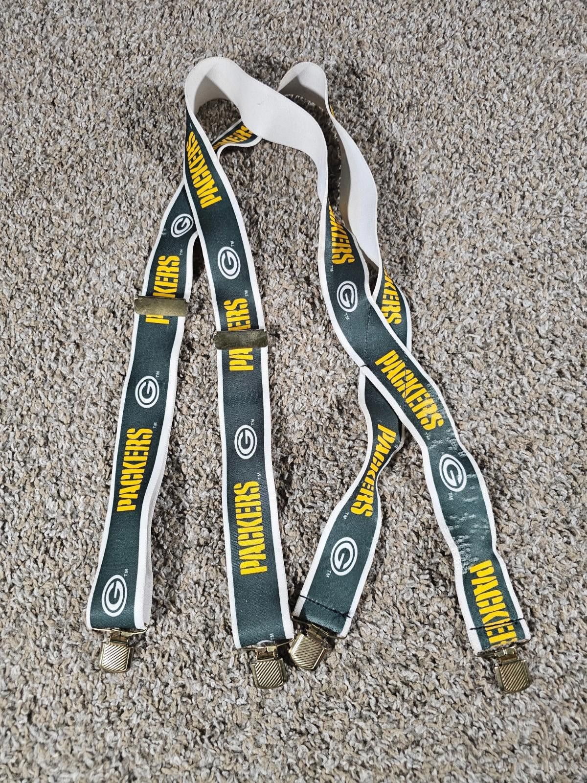 NFL Green Bay Packers Suspenders Size ONE SIZE - 1 Thumbnail