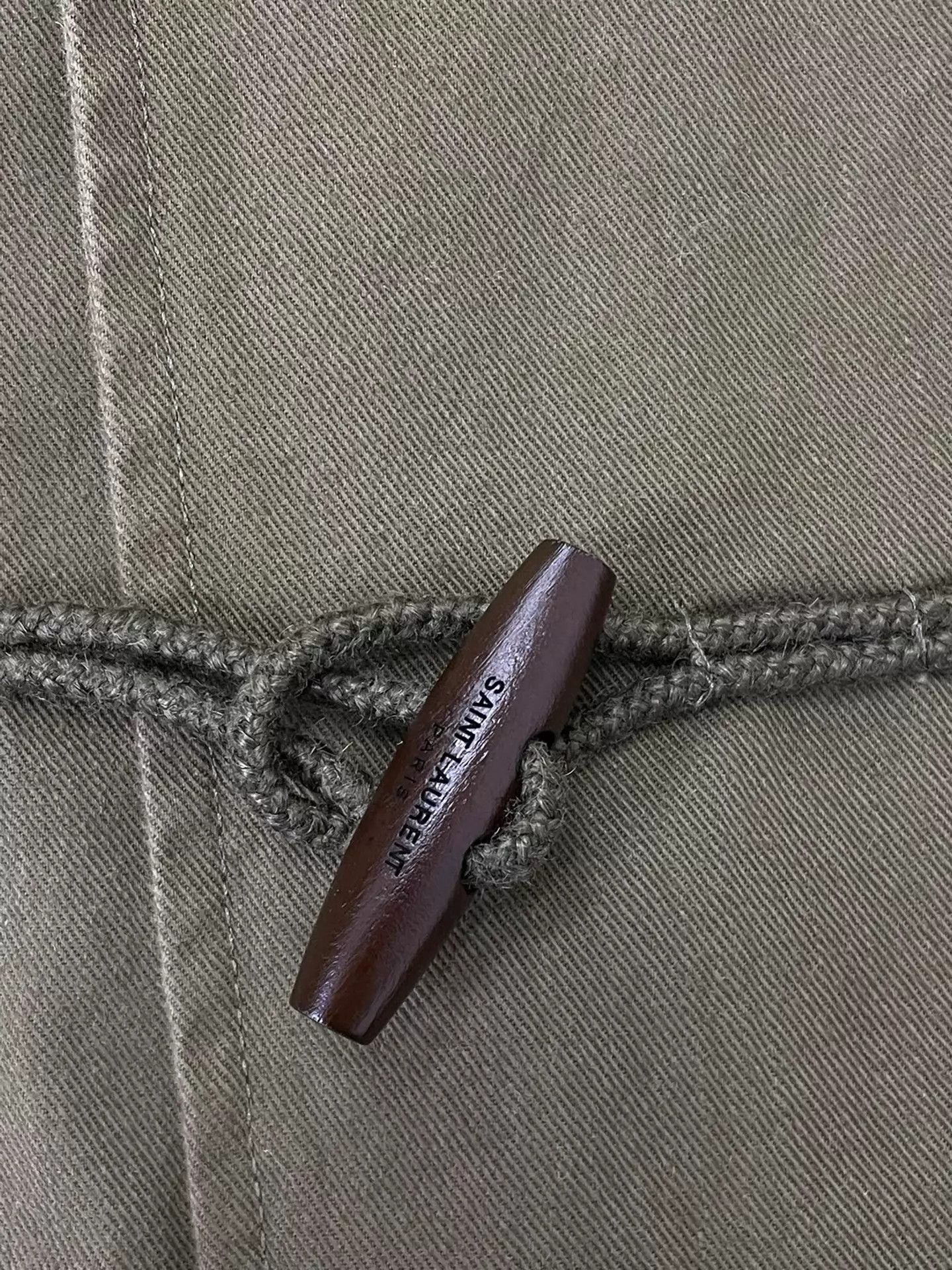 Yves Saint Laurent YSL Green Hooded Jacket Horn Buttons Size 46 Youthful Size US S / EU 44-46 / 1 - 2 Thumbnail
