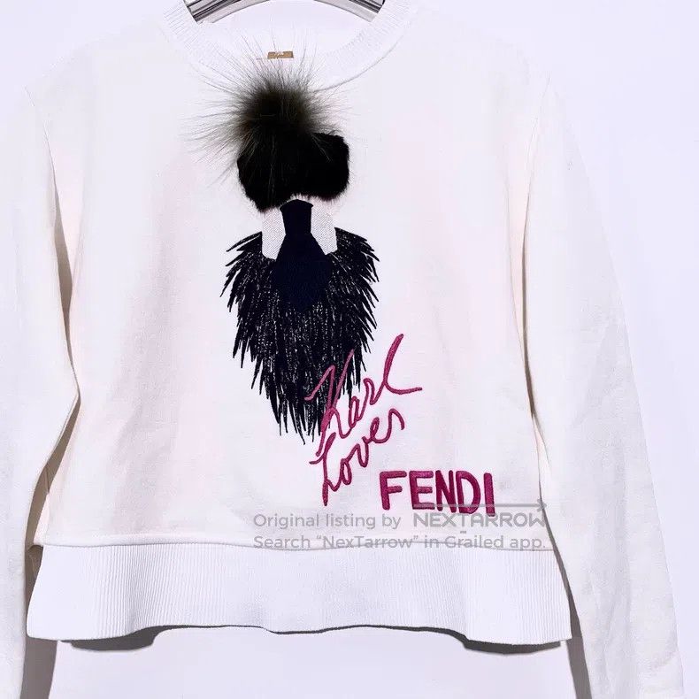 Fendi Fendi Kaiser Karl Signature Cartoon Character Sweatshirt Size XS / US 0-2 / IT 36-38 - 4 Thumbnail