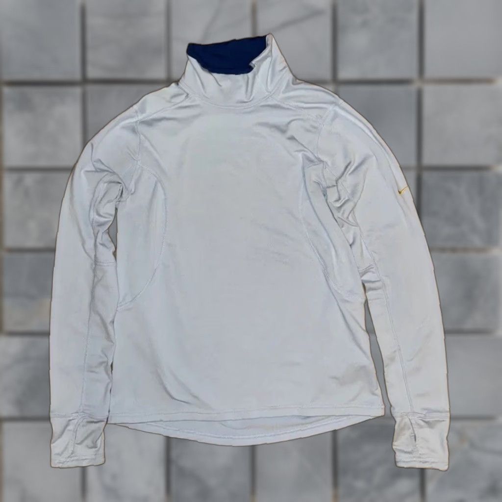 Nike VINTAGE Nike Dri fit Turtle Neck Long Sleeve Shirt Blue M Womens Size M / US 6-8 / IT 42-44 - 1 Thumbnail