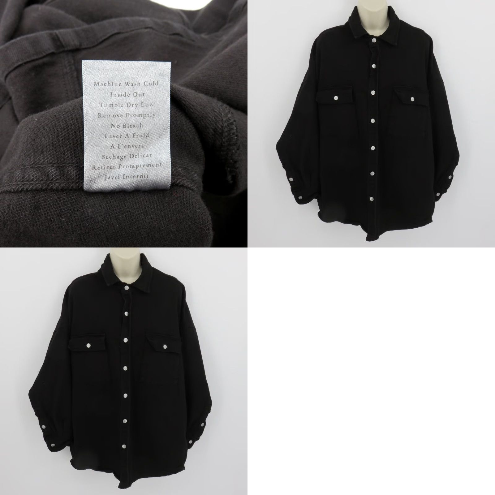 Frank & Eileen Frank & Eileen Shirt Jacket Mcloughlin Black Button Front Shacket Women XS/S Regular Jacket Size XS / US 0-2 / IT 36-38 - 8 Thumbnail