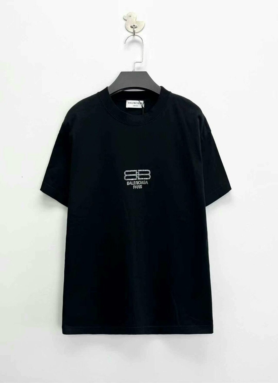 Balenciaga balenciaga black crystal logo short sleeve t-shirt Size US XS / EU 42 / 0 - 1 Thumbnail