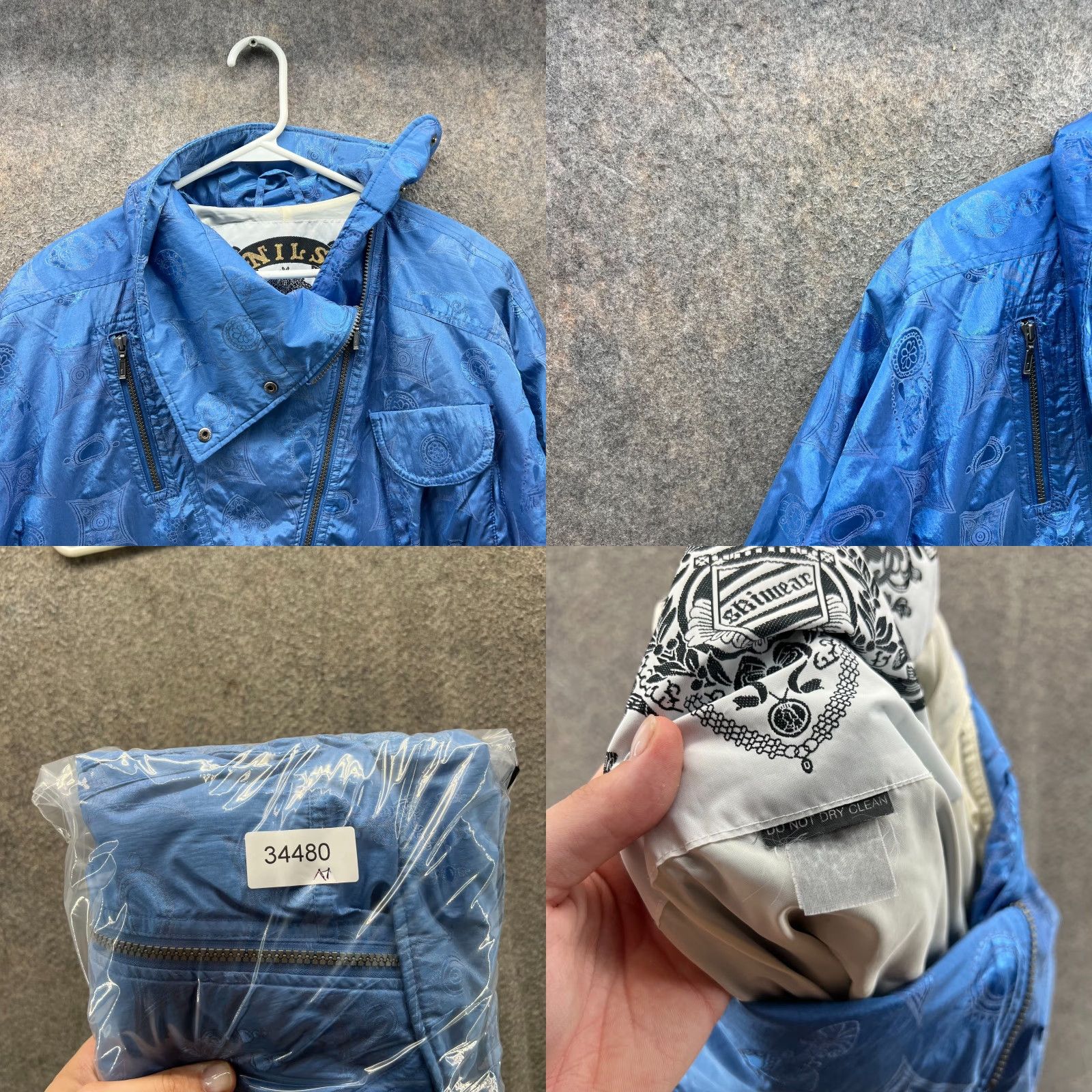 Vintage VINTAGE Nils Jacket Womens Medium Blue Asymmetrical Zip Windbreaker Crop 80s Ski Size M / US 6-8 / IT 42-44 - 8 Thumbnail