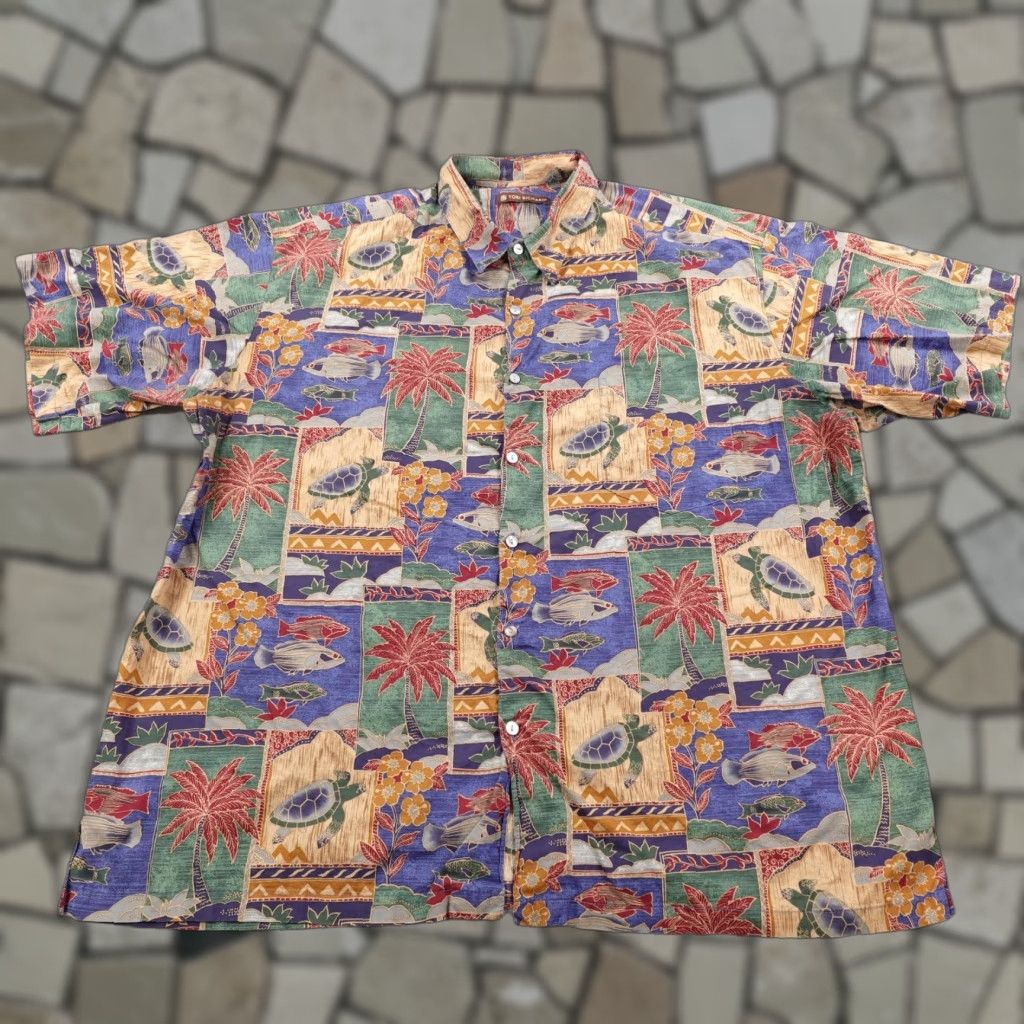 Tori Richard Tori Richard Shirt Mens 2XL Sea Life Turtles Fish Hawaiian Aloha Tropical Camp Size US XXL / EU 58 / 5 - 1 Thumbnail