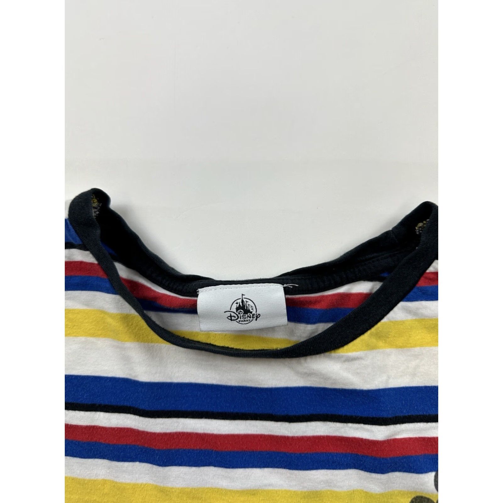 Disney Disney Disneyland Resort Shirt Mens L Striped Mickey Mouse Logo Short Sleeve Crew Neck Multicolor Cotton T-Shirt Disney Parks Theme Graphic Print Size US L / EU 52-54 / 3 - 4 Thumbnail