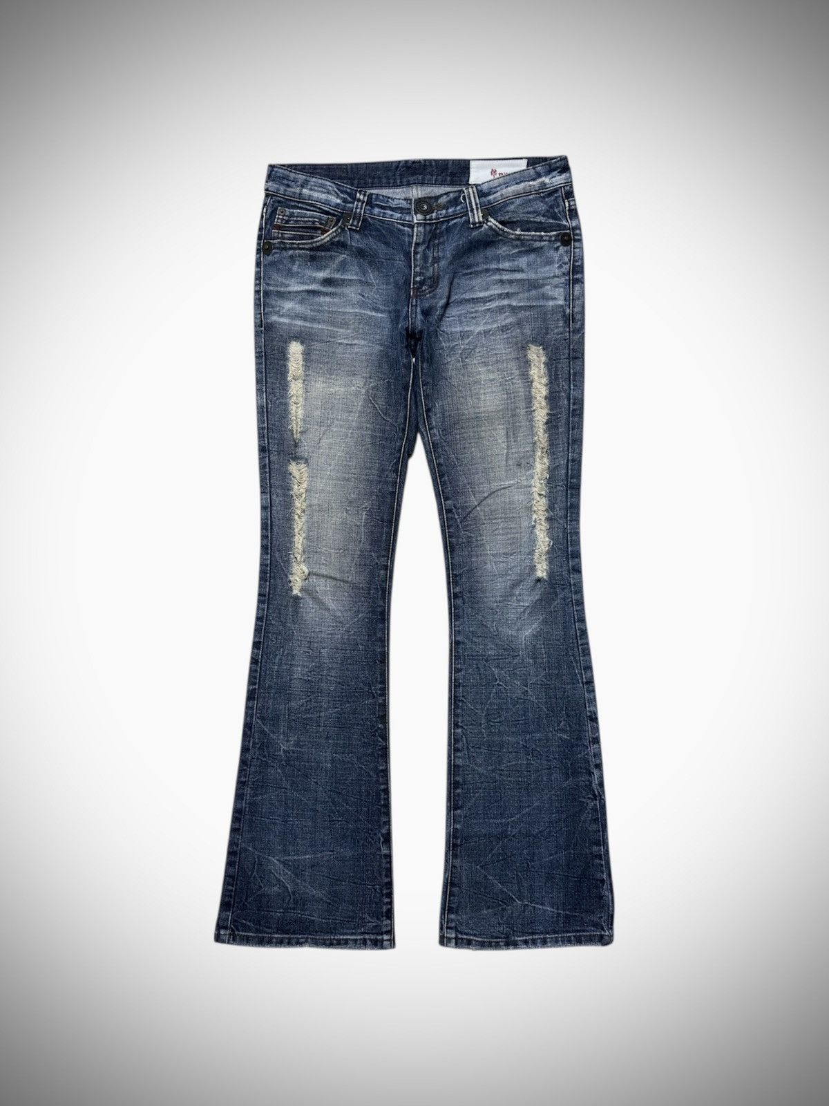 Japanese Brand 2000’s Maraxia - Japanese Archive’s Distressed Flared Jeans Size US 30 / EU 46 - 1 Thumbnail
