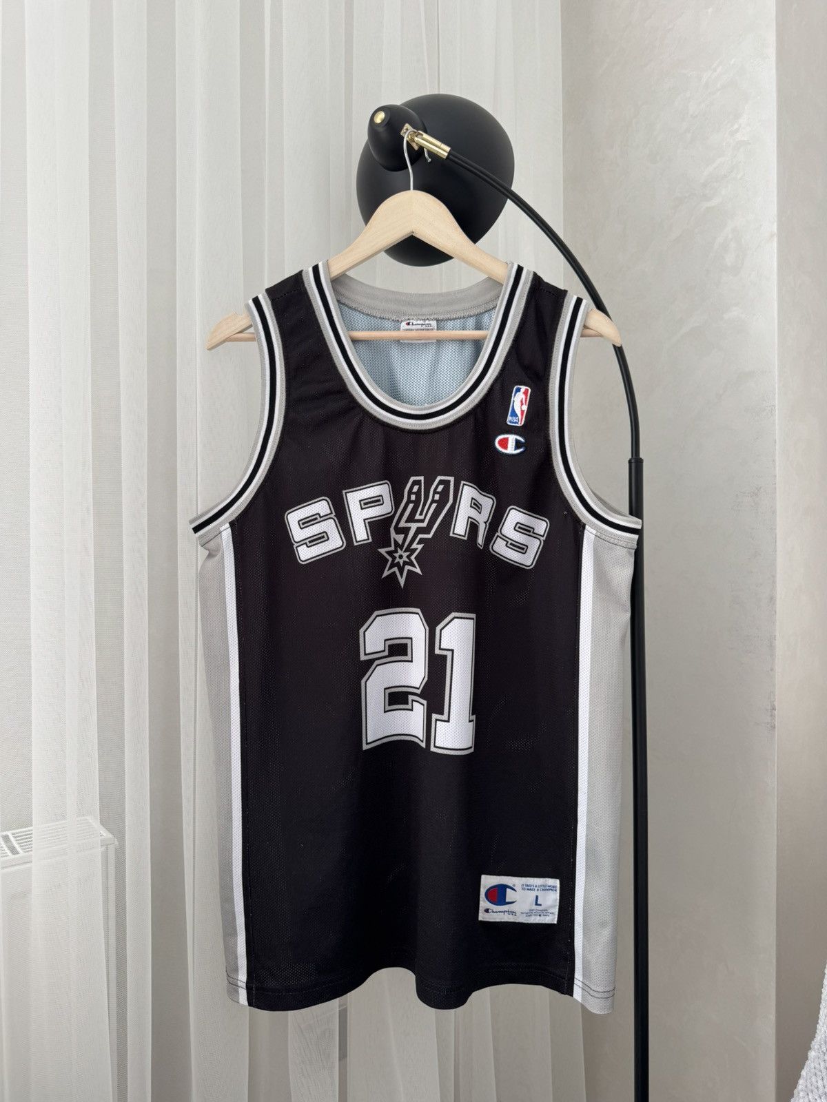 Champion Champion Vintage NBA Spurs San Antonio 21 Duncan Jersey Size US L / EU 52-54 / 3 - 1 Thumbnail