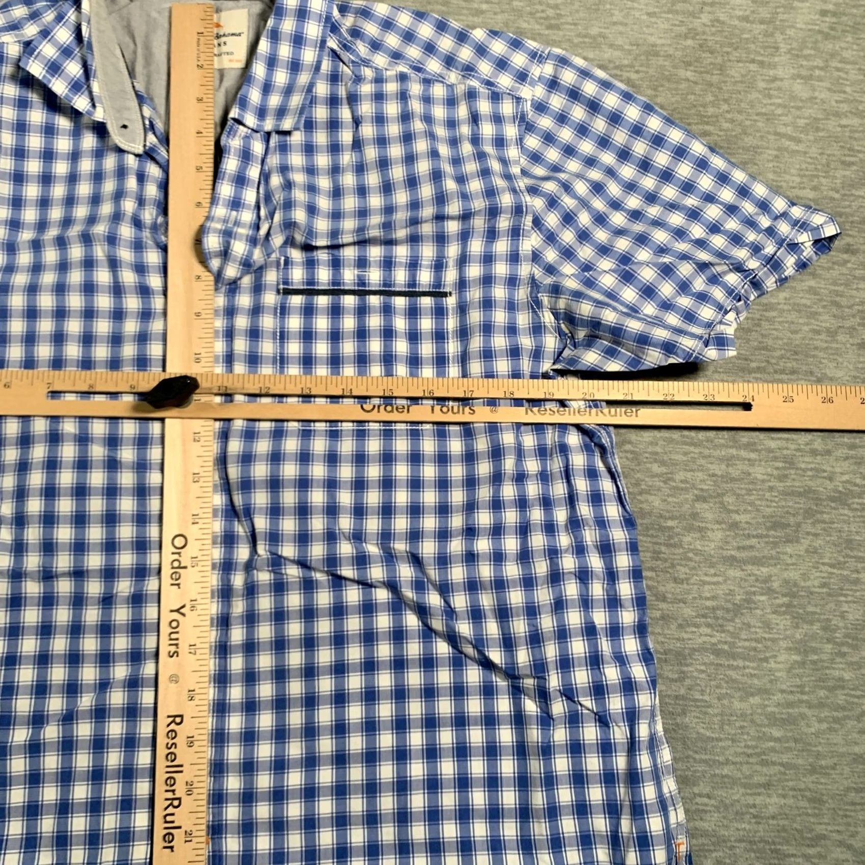 Tommy Bahama Tommy Bahama Shirt Mens M Blue White Plaid Short Sleeve Pocket Button-Down Casual Size US M / EU 48-50 / 2 - 7 Thumbnail