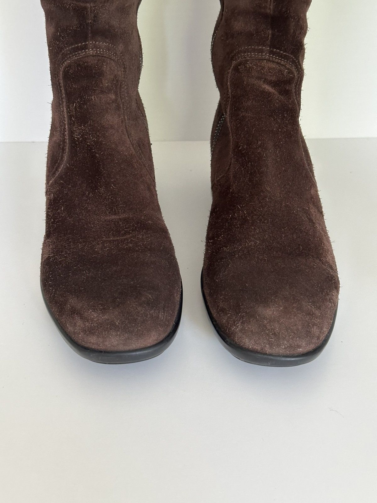 Designer × Prada Prada over the knee boots with dustbag Size US 7 / IT 37 - 8 Thumbnail