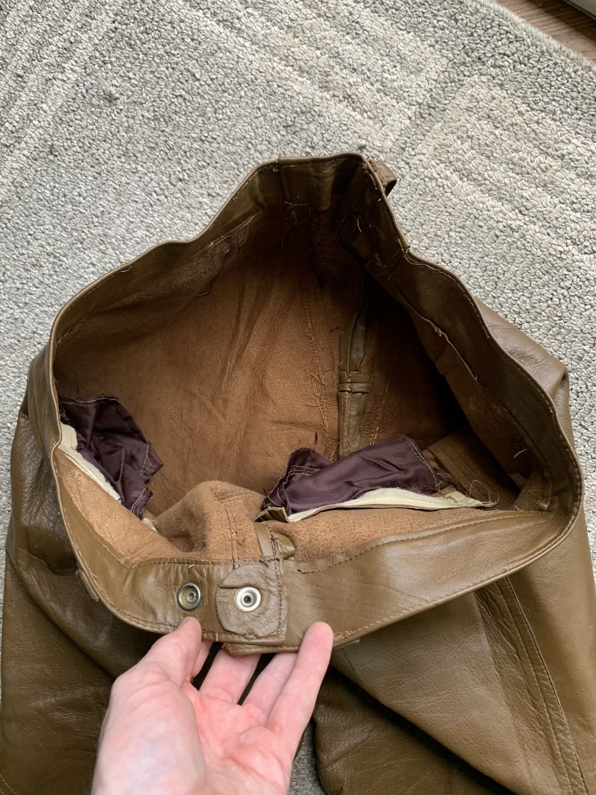 Danier × Vintage 1970s Leather Jacket Pants Vintage Matching Two Piece Set 60 Size M / US 6-8 / IT 42-44 - 10 Thumbnail