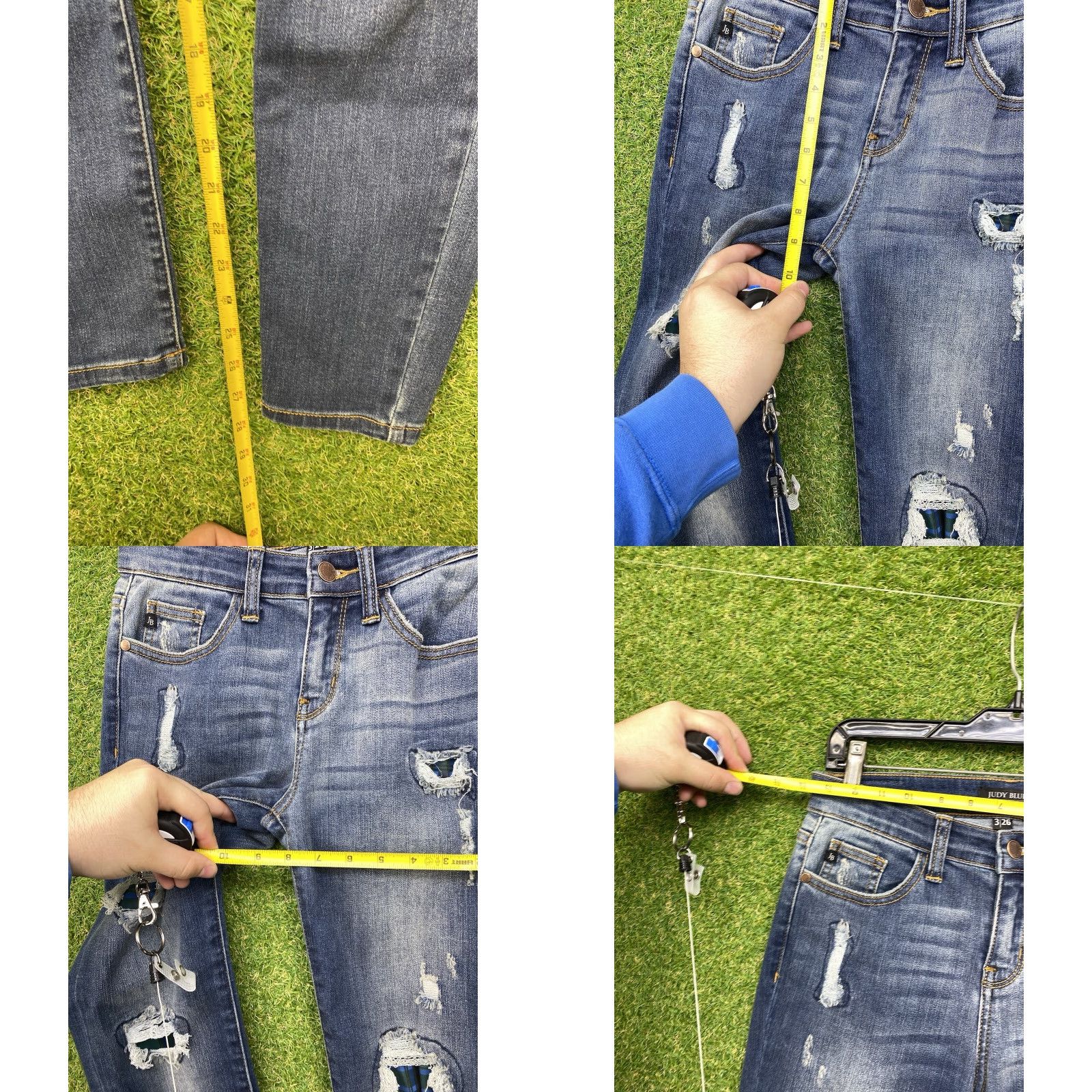 Vintage Judy Blue Jeans Womens Skinny Fit Stretch Distressed 26x28 Blue 3/26 Patch Flannel Vintage: No Zip Jeans Mens? Size 26" / US 2 / IT 38 - 8 Thumbnail