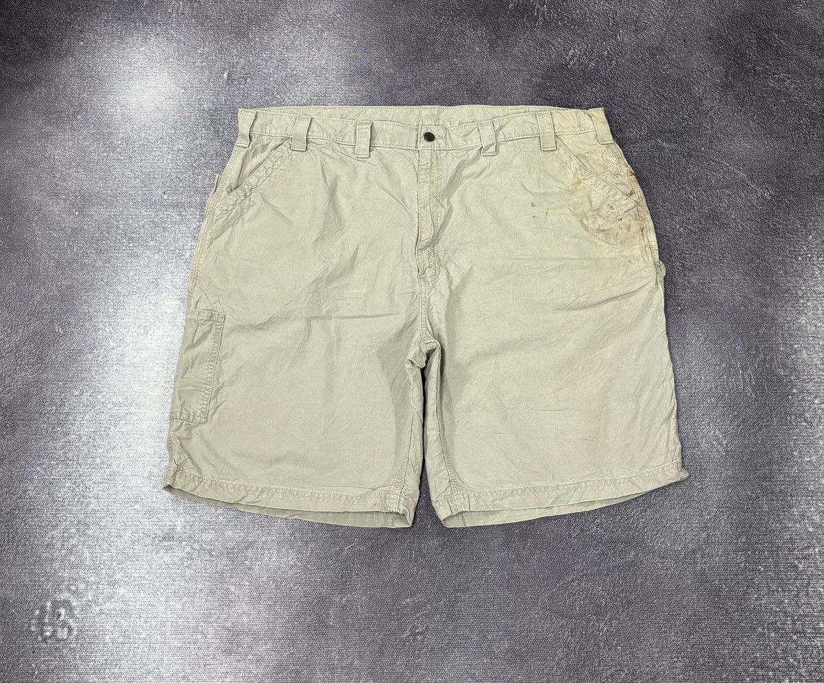 Carhartt Vintage Carhartt Y2K Beige Work Hype Baggy Shorts Size US 44 / EU 60 - 2 Thumbnail