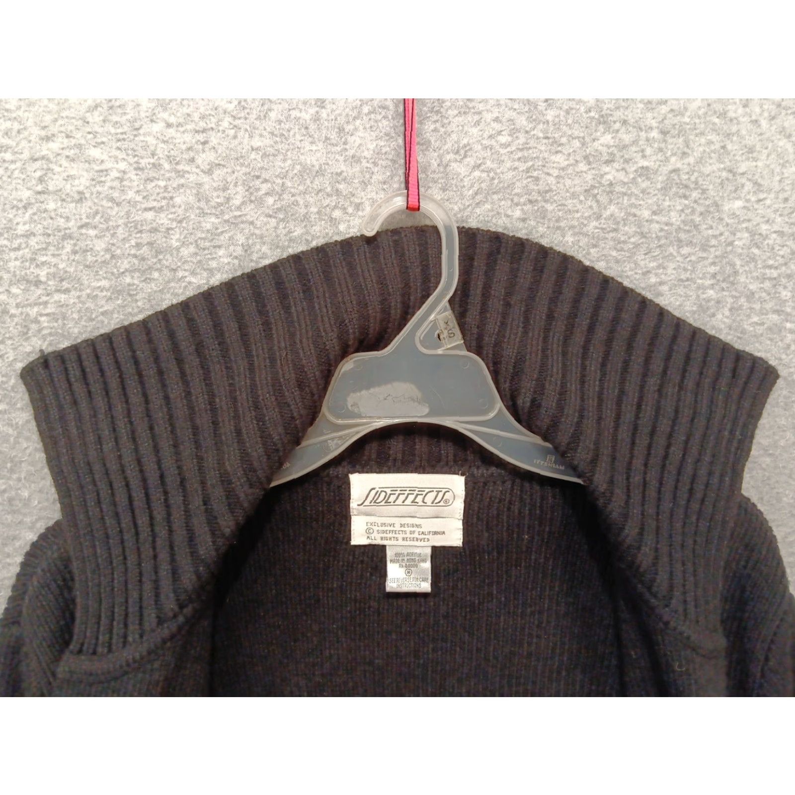 Vintage VINTAGE Sideffects Cardigan Sweater Open Front 90s Black M Womens Knit Open Front Long Sleeve High Neck Casual Workwear Travel Size M / US 6-8 / IT 42-44 - 5 Thumbnail