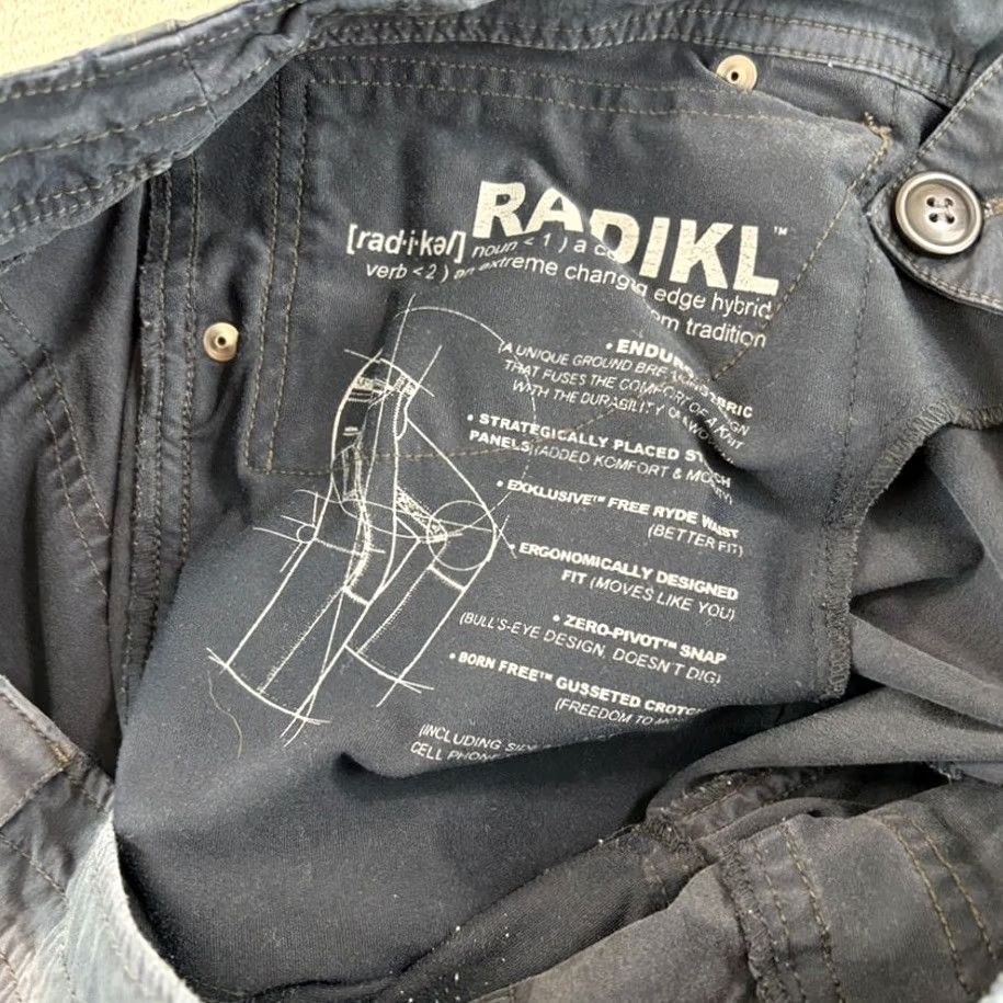 Vintage Kuhl Radikl Pants Men 38x34 Gray Stretch Canvas Cargo 5-Pocket Zipper Crew Comfort Regular Straight Pockets Logo Machine Washable Clothing Size US 38 / EU 54 - 5 Thumbnail
