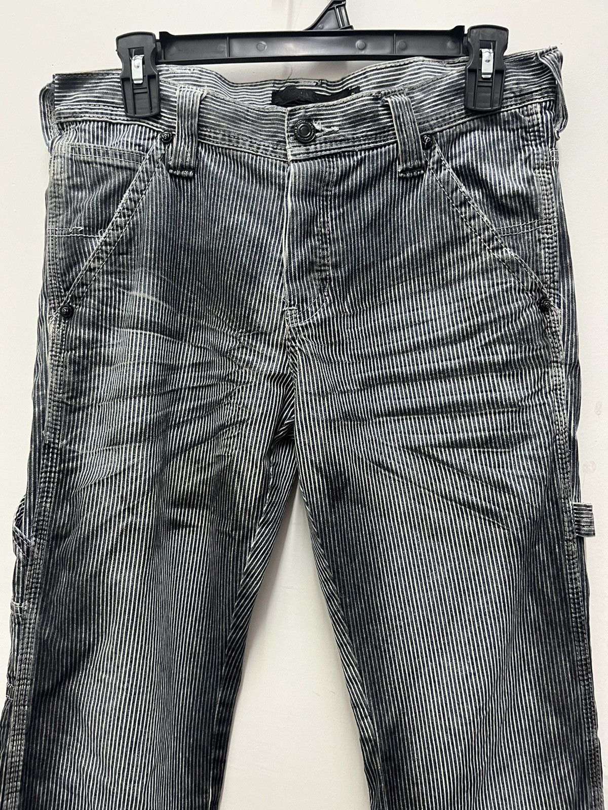 Japanese Brand Gostar De Fuga Japan Hickory Workwear Distressed Denim Pants Size US 31 - 3 Thumbnail