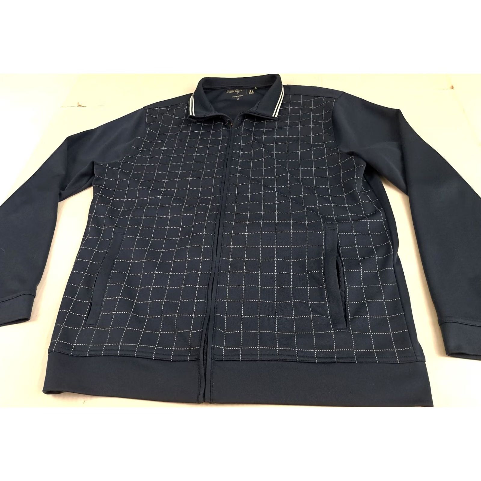 Vintage VINTAGE Walter Hagen Golf Jacket with Chex Navy Blue Full Zip Windbreaker 27in Mid-Length Mens Womens Unisex Adults Regular Size M Size US M / EU 48-50 / 2 - 4 Thumbnail