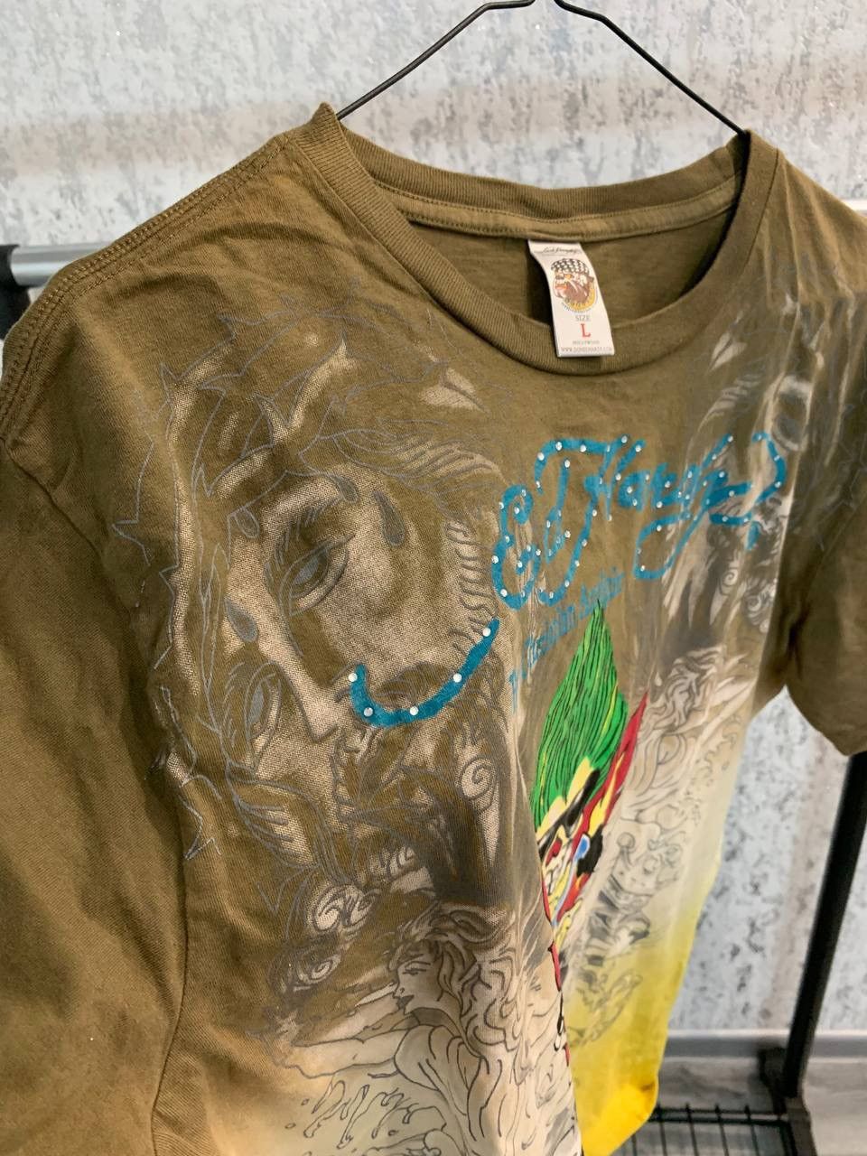 Christian Audigier × Ed Hardy × Fashion Victim RARE Vintage Y2K Ed Hardy by Christian Audigier Tee Size US L / EU 52-54 / 3 - 3 Thumbnail
