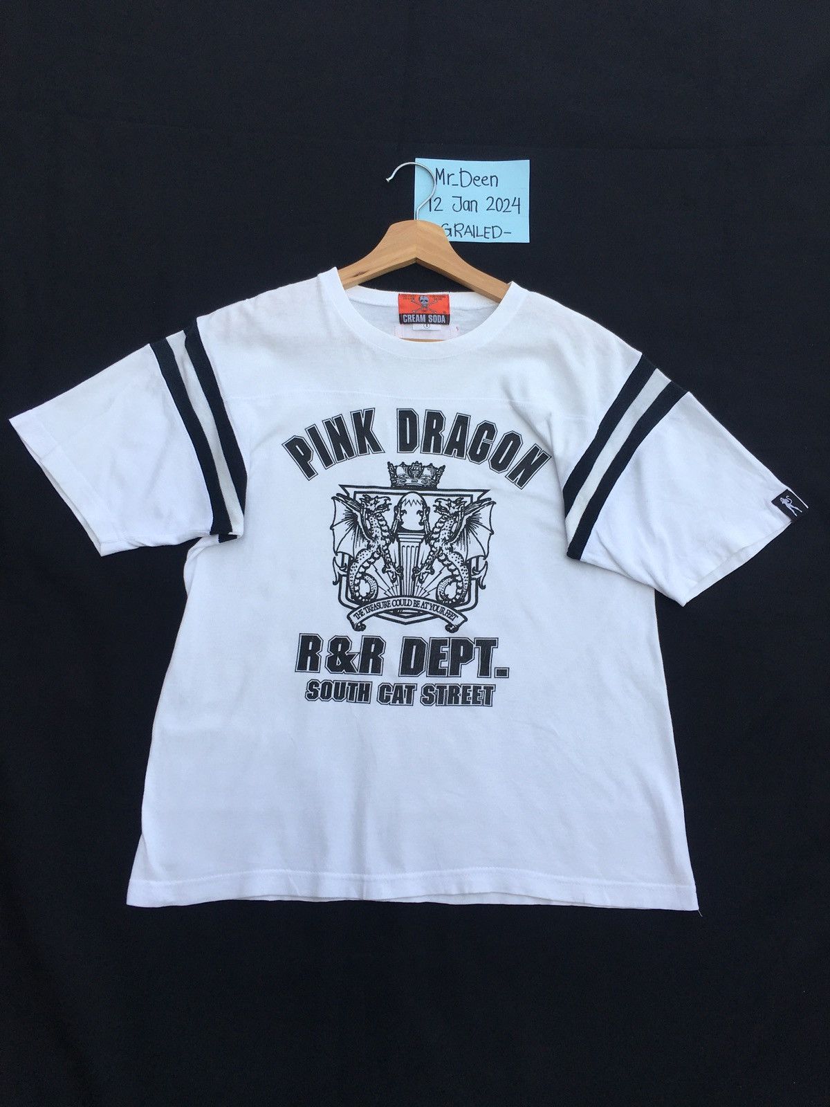 image of The Anarchy x Vintage Cream Soda Rock N Roll Tshirt in White, Men's (Size Small)