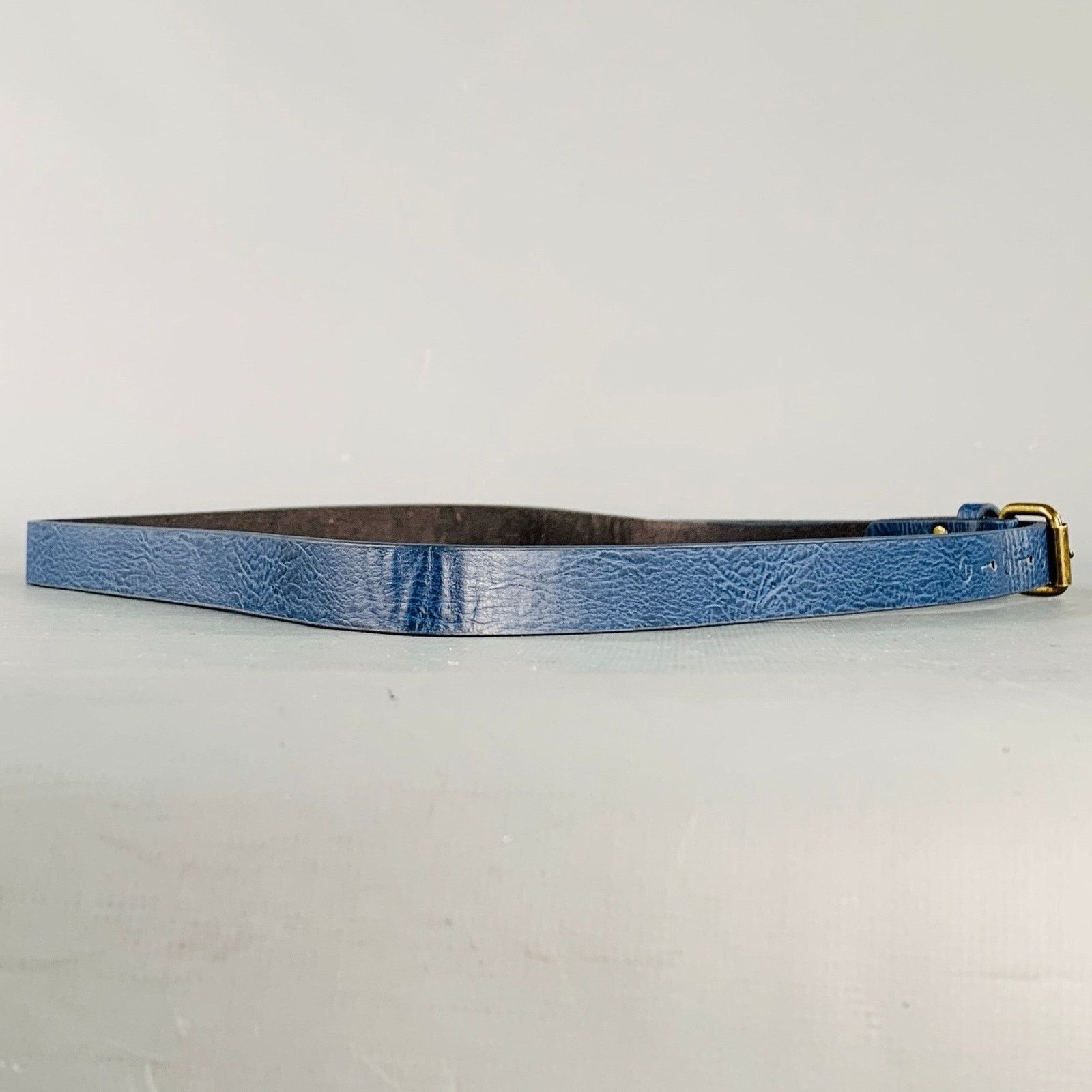 Scotch & Soda SCOTCH AND SODA Size 38 Blue Leather Belt Size 38 - 2 Thumbnail