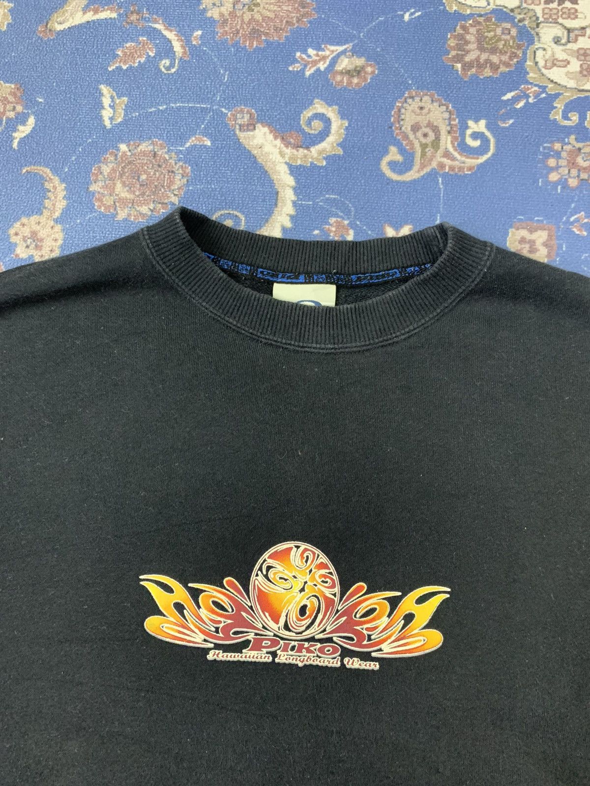 Quiksilver × Ron Jon Surf Shop Piko Surfing Longboards Flames Sweatshirt Size US M / EU 48-50 / 2 - 8 Thumbnail