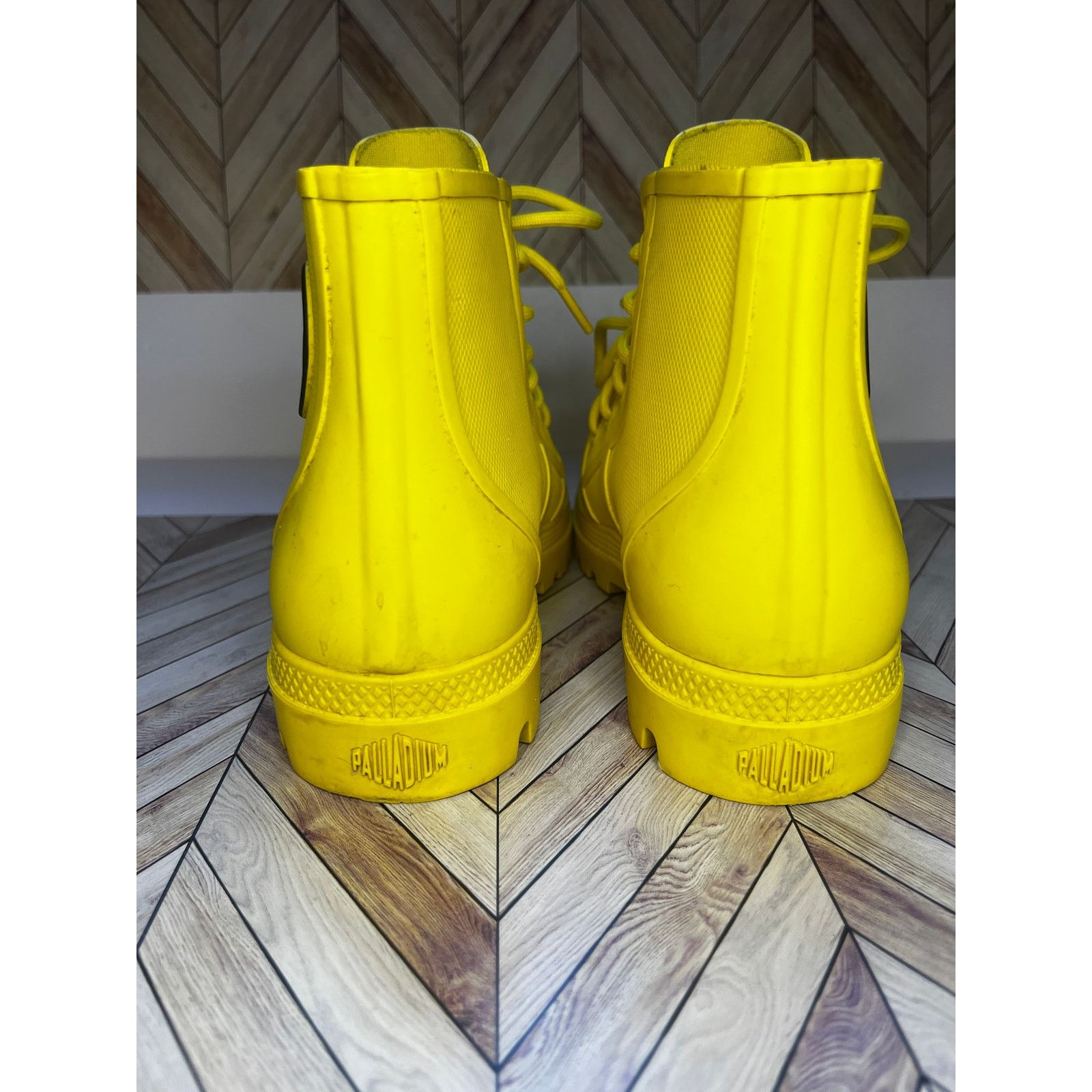Palladium Palladium Pampa Smiley Rain Boots Waterproof Yellow Unisex Size US 6 / IT 36 - 9 Thumbnail