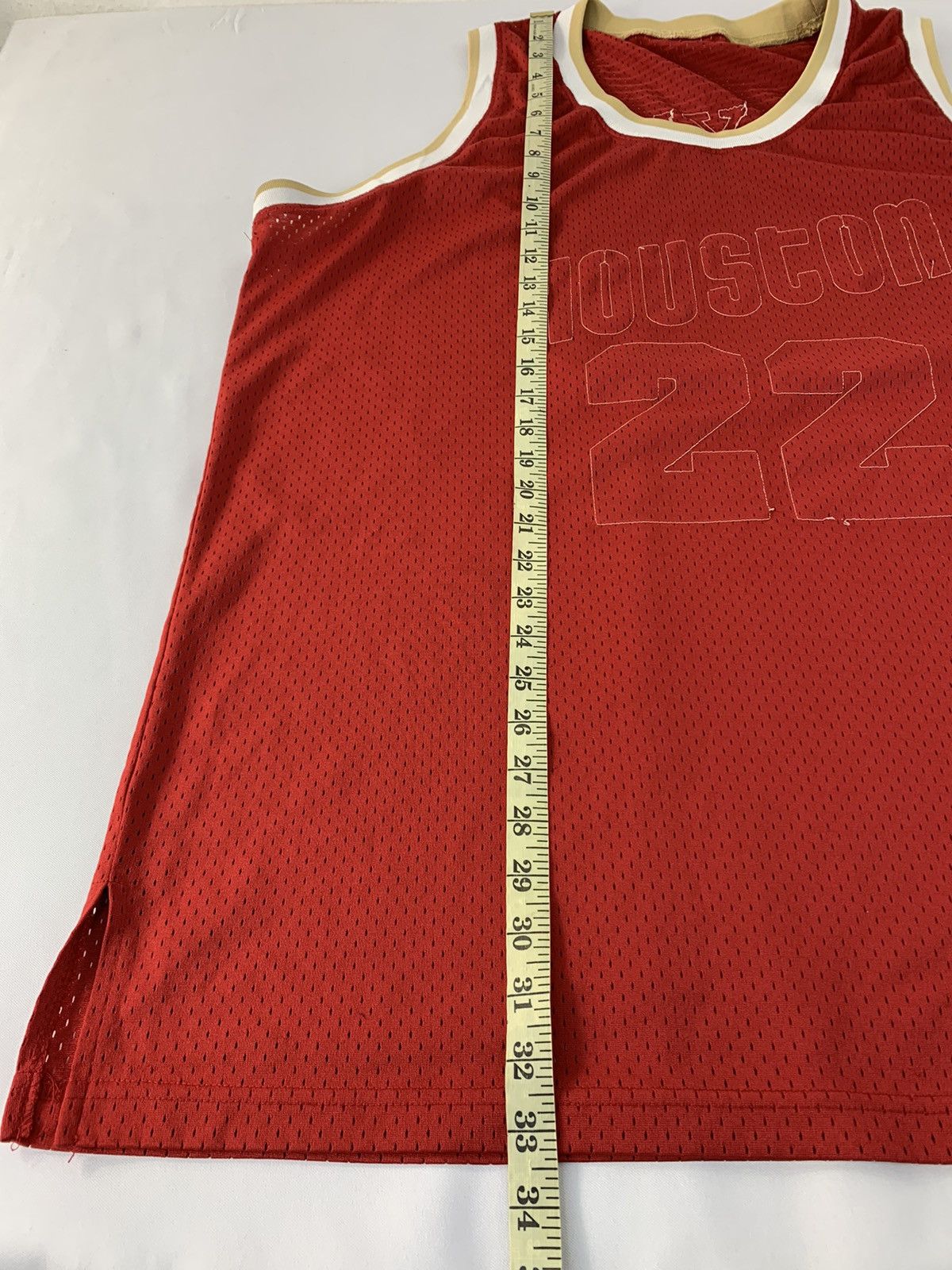 NBA NBA Hardwood Classic Mitchell Ness Houston No #22 Tank Top Size US XL / EU 56 / 4 - 7 Thumbnail