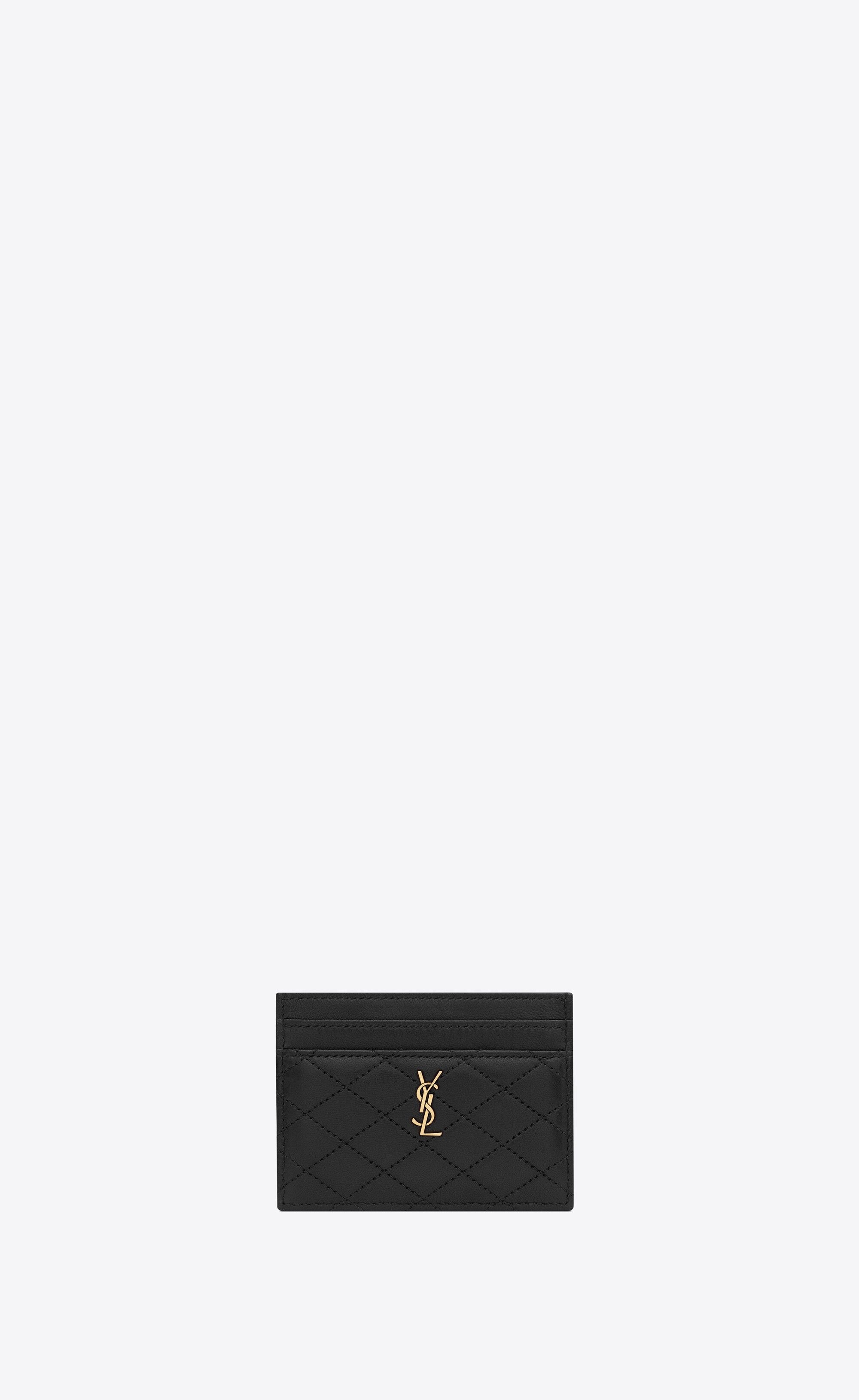 Saint Laurent Paris o1s1wg110125 Size: OS / 703219 Gaby Card Case Quilted Size ONE SIZE - 1 Thumbnail