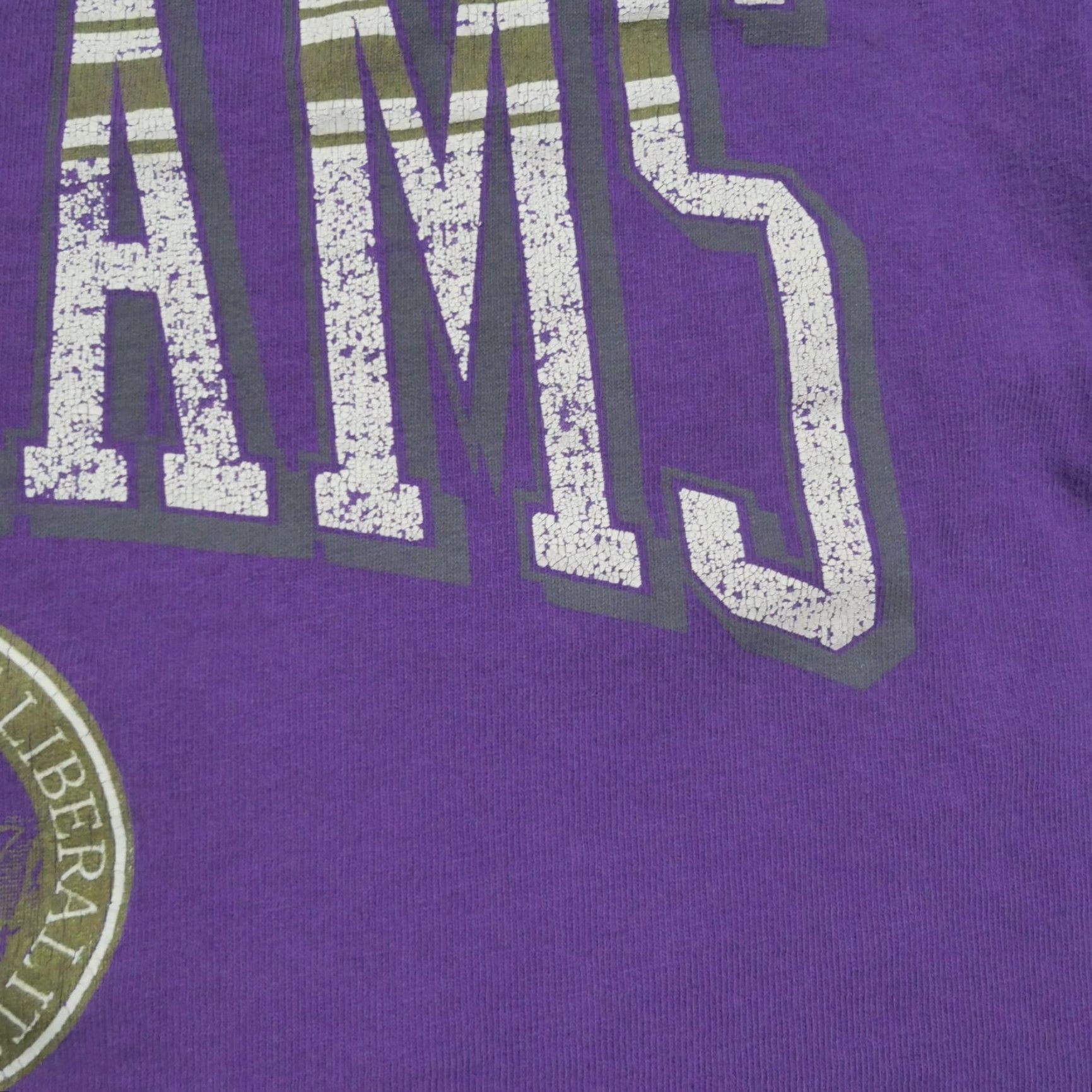Vintage VINTAGE Williams College T Shirt Mens 90s Purple Cotton Crew Neck Long Sleeve Small Oversized Faded 1990s Gear For Sports Clothing Size US S / EU 44-46 / 1 - 4 Thumbnail