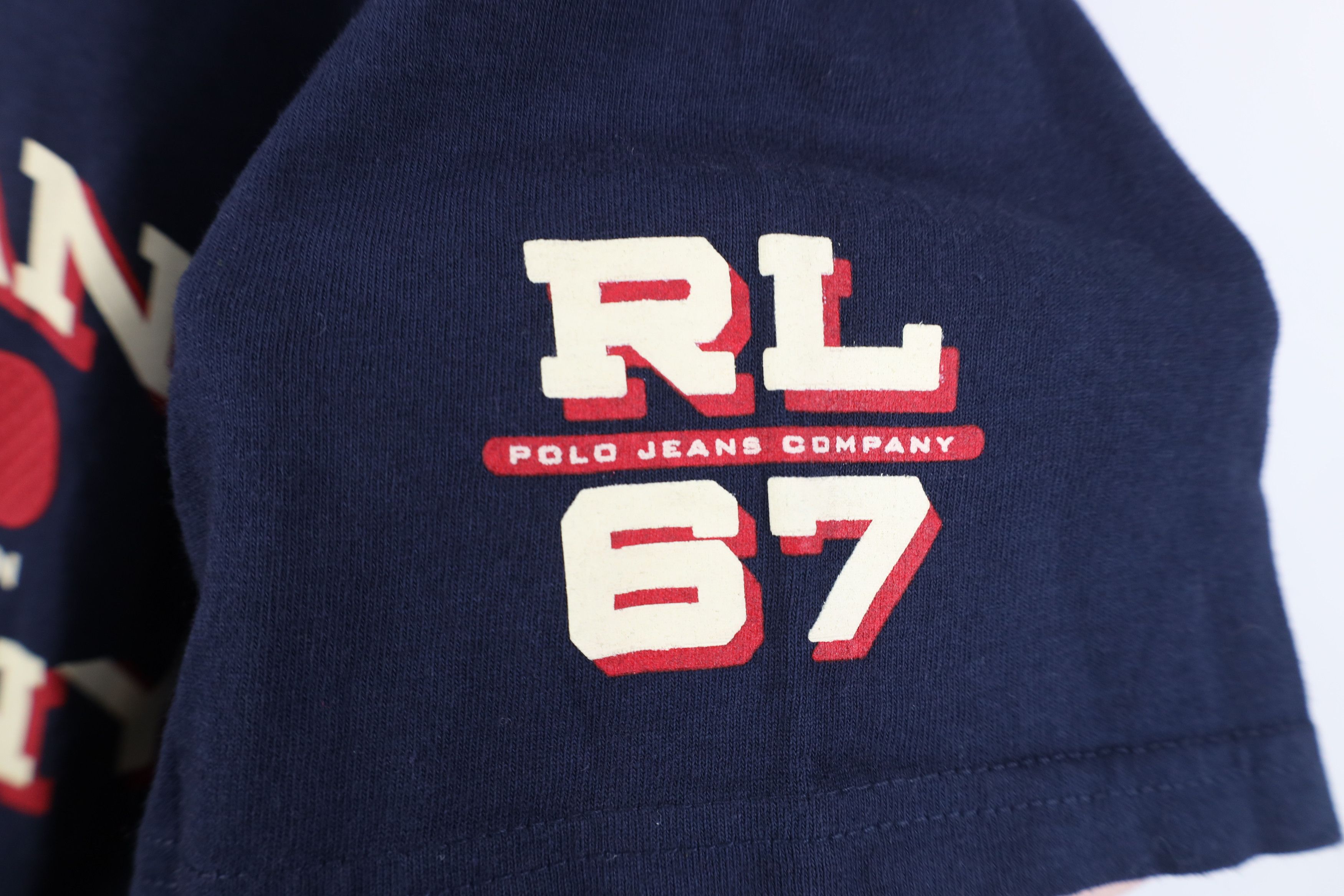 Polo Ralph Lauren Deadstock Vintage 90s Ralph Lauren Block Letter T-Shirt Size US L / EU 52-54 / 3 - 4 Thumbnail