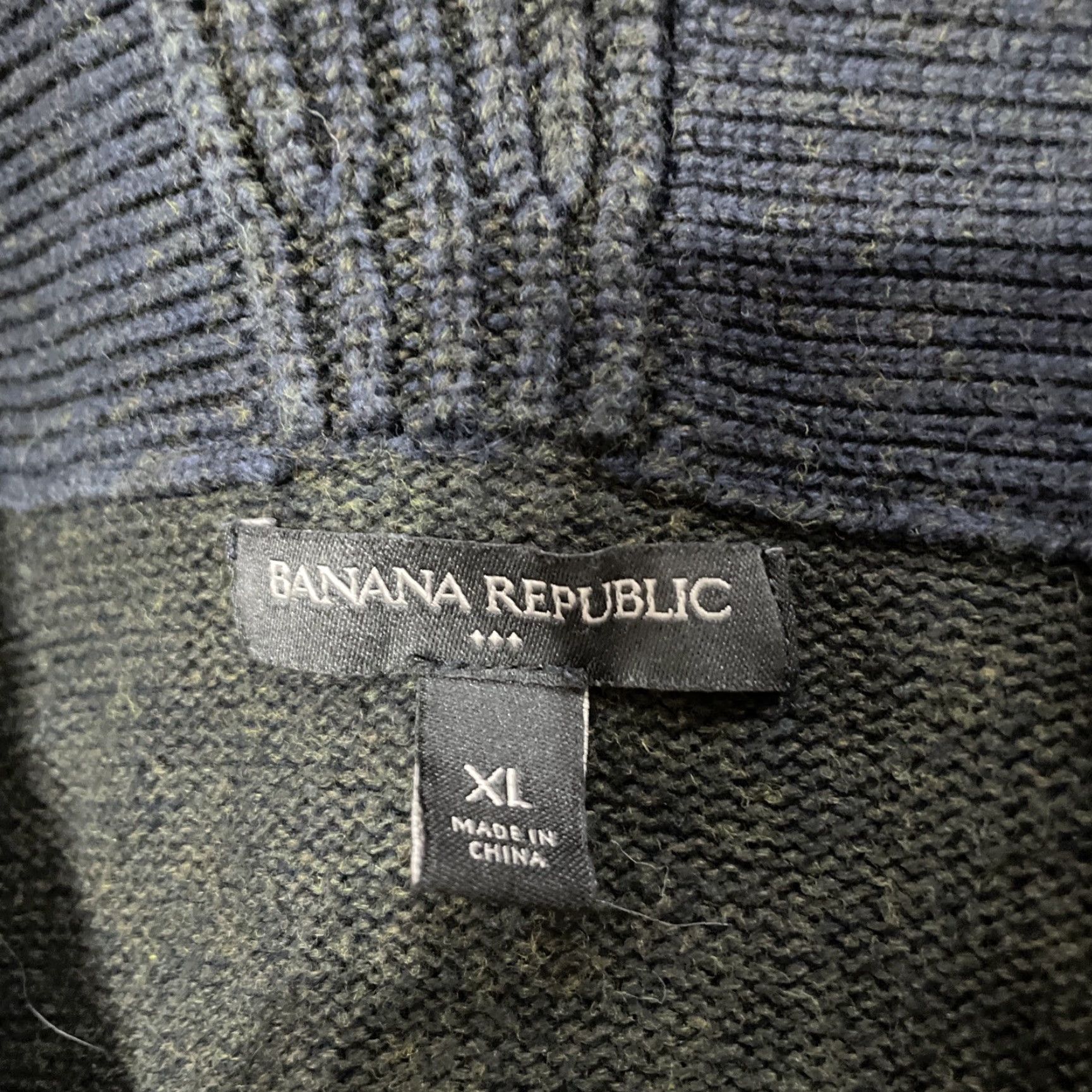 Banana Republic VINTAGE Banana Republic Cardigan Men XL Navy Blue Shawl Neck Full Zip Knit Sweater Golf Size US XL / EU 56 / 4 - 4 Thumbnail