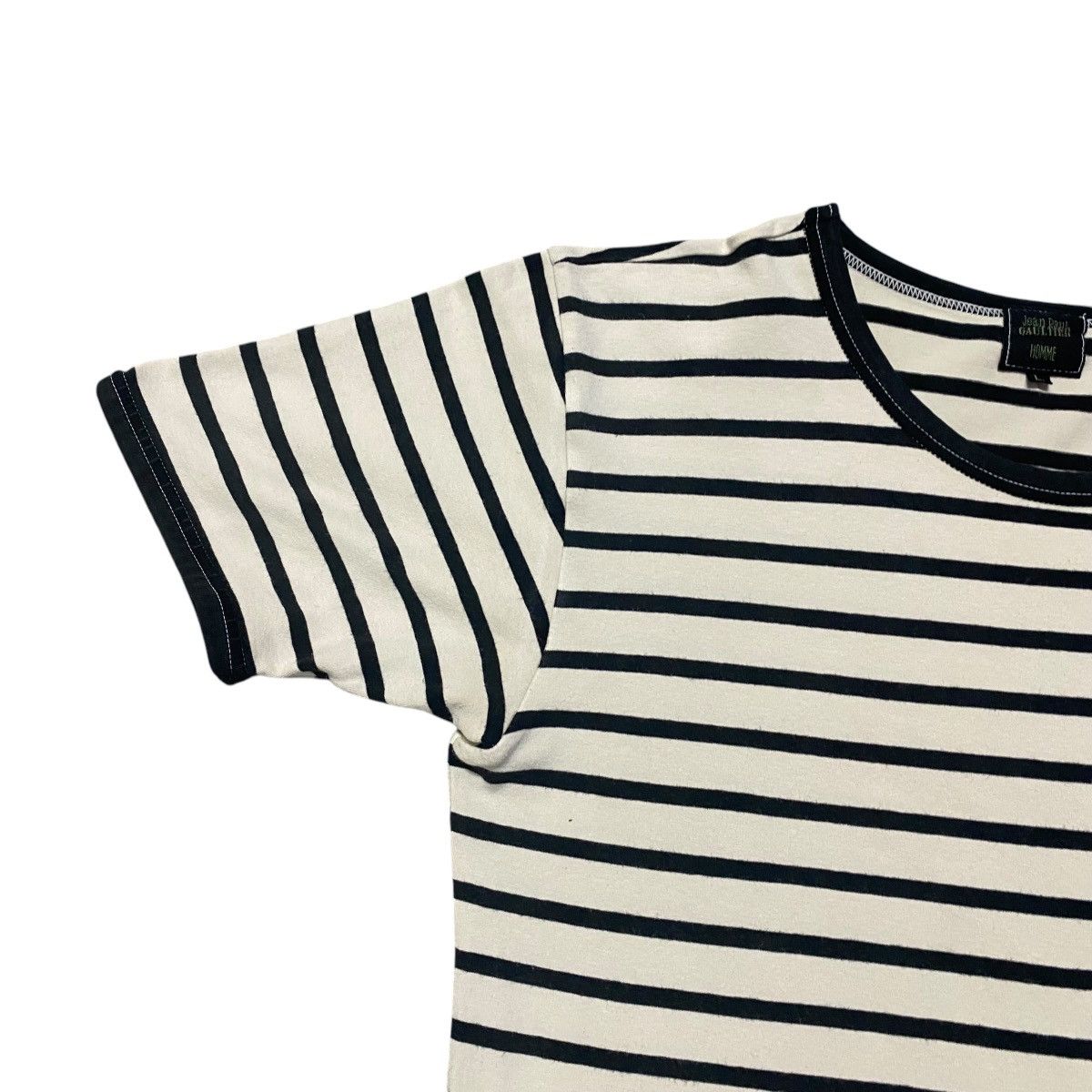 Jean Paul Gaultier Vintage Jean Paul Gaultier Homme Stripe Body Shirt Size US L / EU 52-54 / 3 - 4 Thumbnail