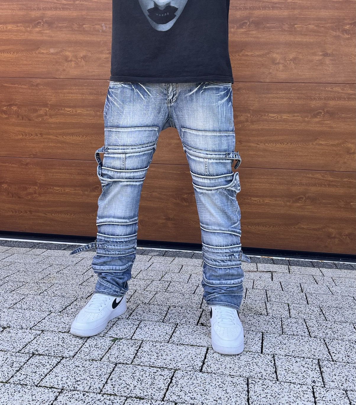 Japanese Brand × Vintage Bandage Vintage Japan Style Avant Garde Pants Jeans Opium Size US 32 / EU 48 - 3 Thumbnail