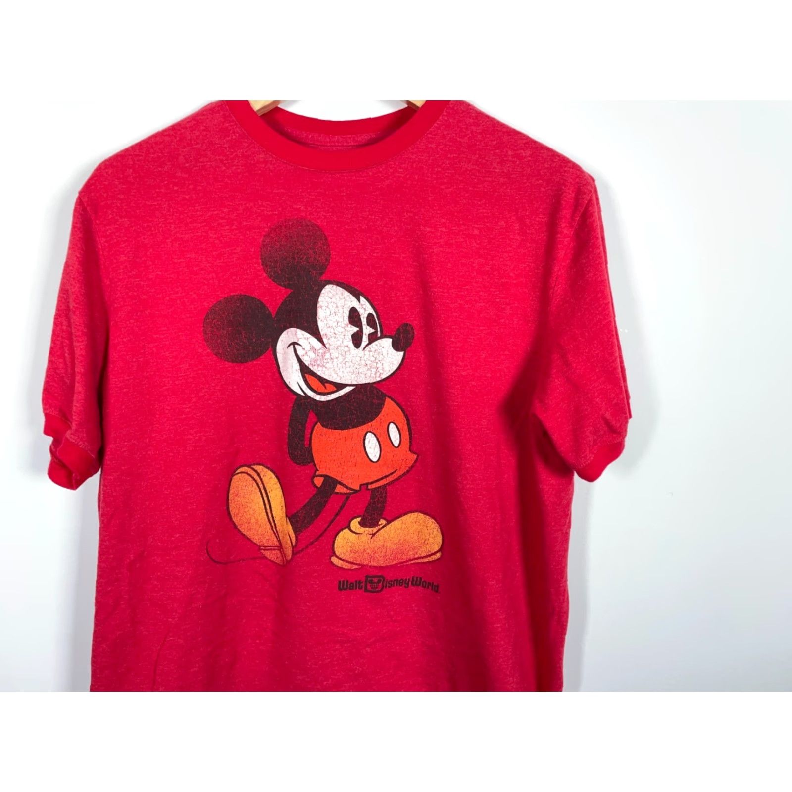 Disney Disney Parks Authentic Mickey Mouse T-Shirt Adult Large Red Retro 90s Cartoon Big Print Clothing Mens Clothing Size US L / EU 52-54 / 3 - 4 Thumbnail