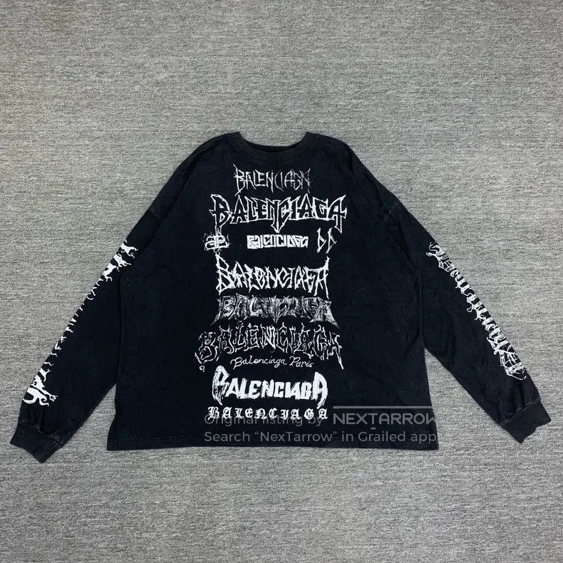 Balenciaga Balenciaga Black Sanskrit Graffiti Multi-Element Printed S Size US L / EU 52-54 / 3 - 1 Thumbnail