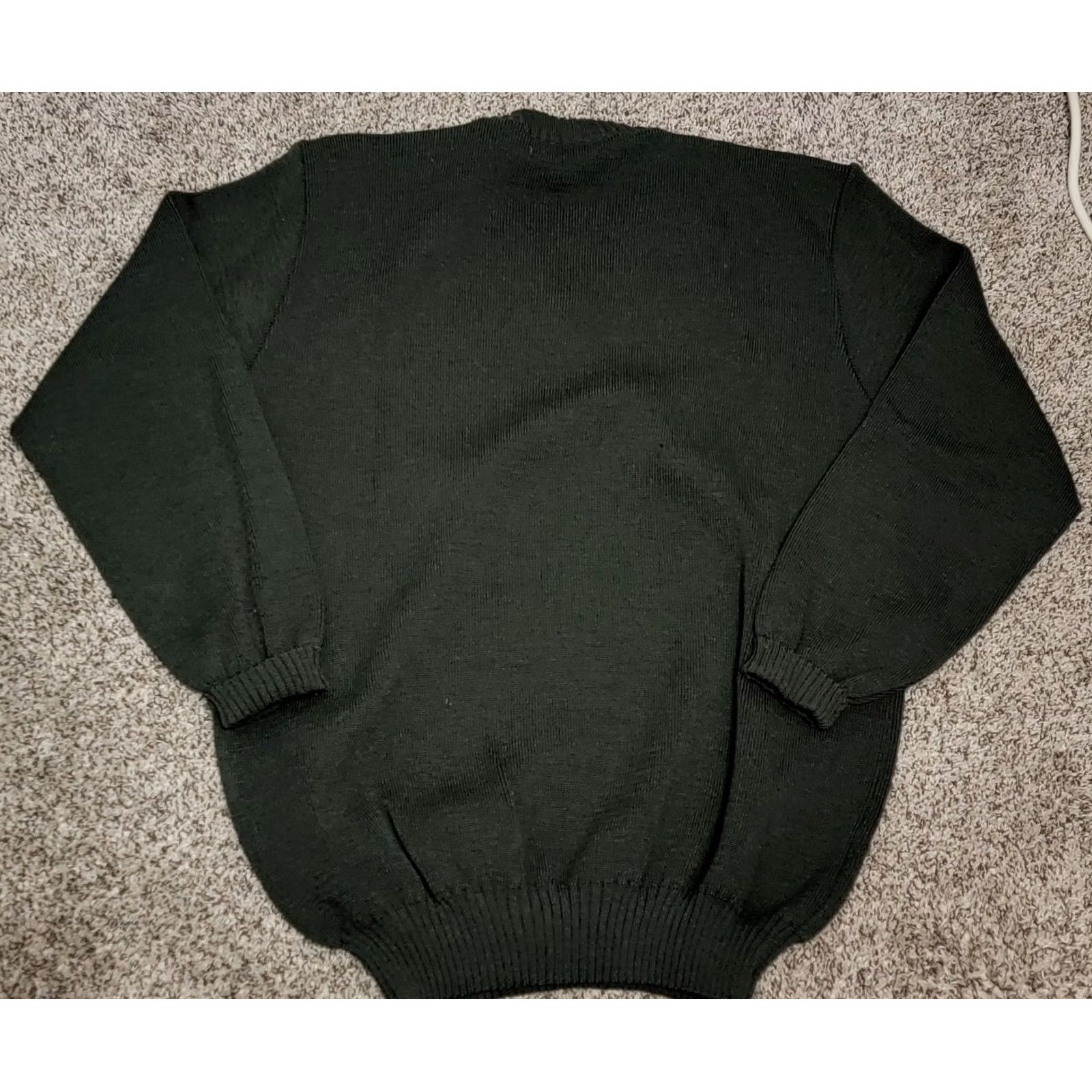 Vintage Woolyback Green Wool Heavy knit Suede Elbow Patch Sweater Large Size US L / EU 52-54 / 3 - 4 Thumbnail