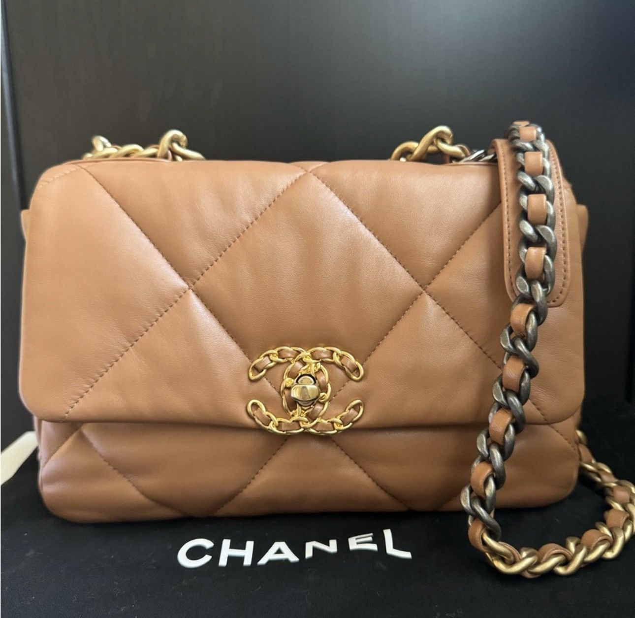 Chanel chanel 19 flap bag small Rare Caramel Retail $7,200 Size ONE SIZE - 2 Thumbnail