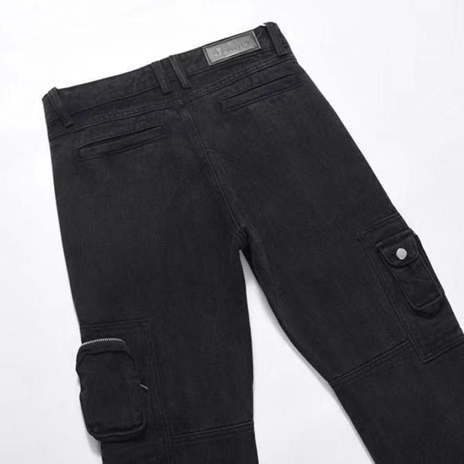 Japanese Brand × Jean Black multi-pocket micro-flare wide-leg jeans Size US 30 / EU 46 - 9 Thumbnail
