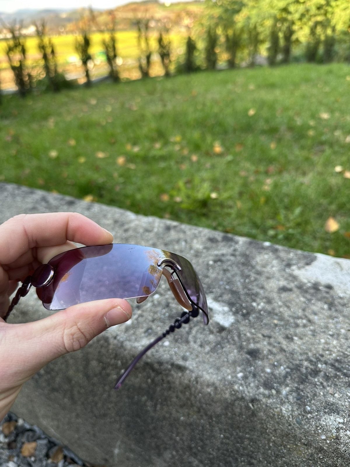 Dior Vintage Christian Dior Sunglasses Ruthenium 80N 120 Purple Size ONE SIZE - 11 Thumbnail