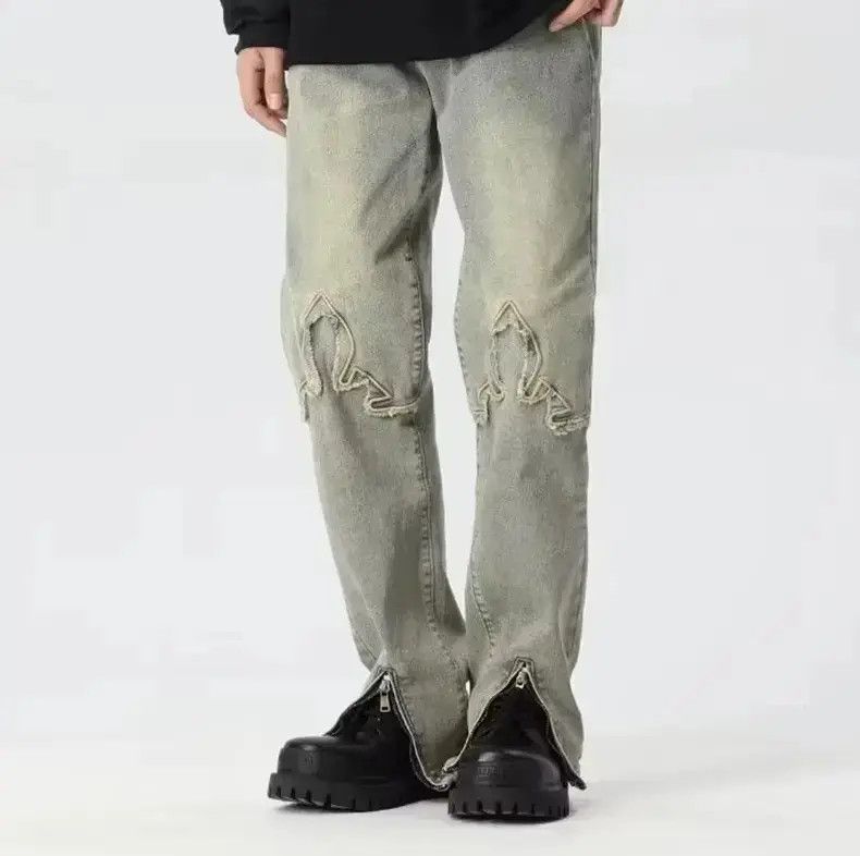 Japanese Brand Patchwork streetwear, vintage blue jeans Size US 32 / EU 48 - 1 Thumbnail