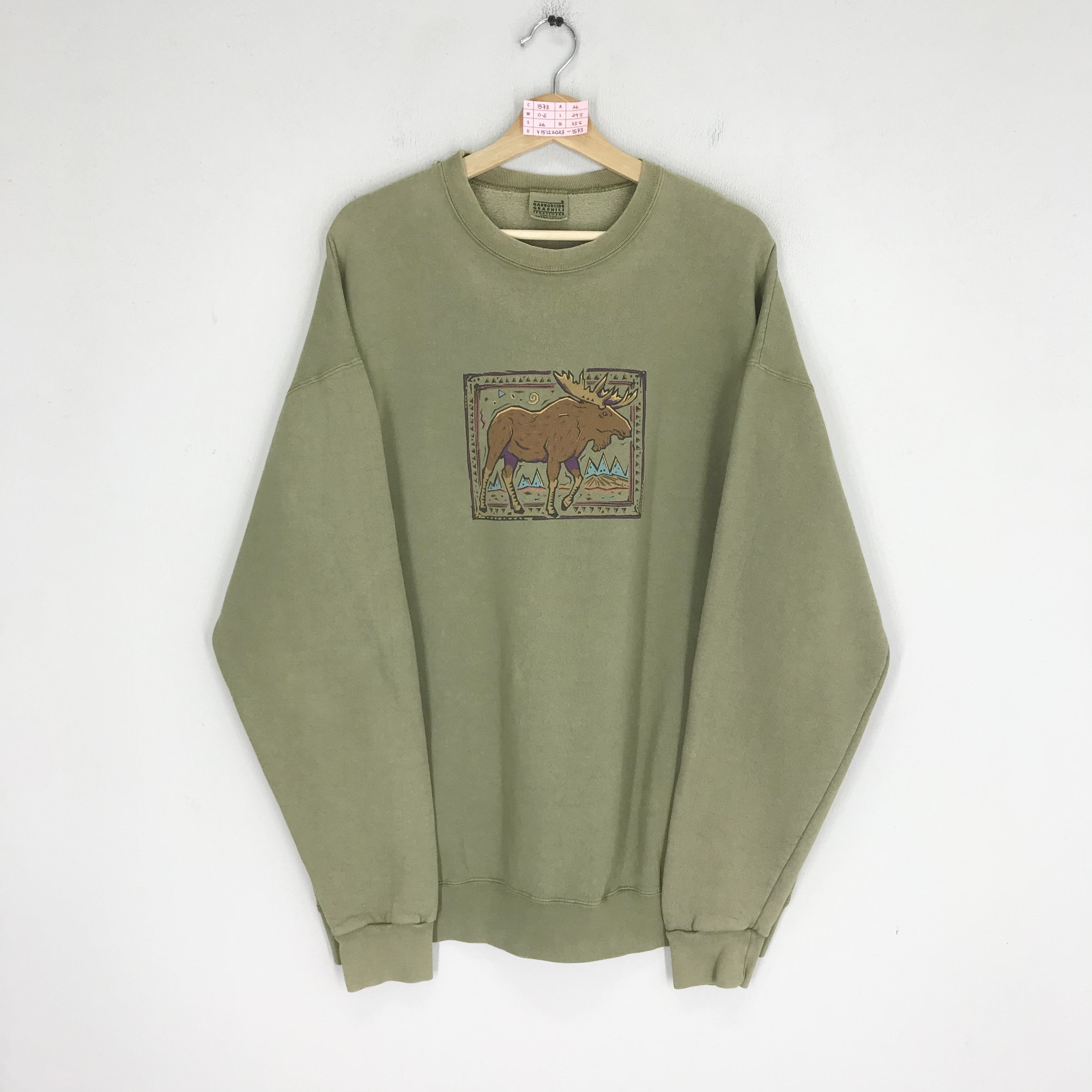 image of Habitat x Made In USA Vintage 90's Moose Lake Olive Green Moose Lake State Park, Men's (Size XL)