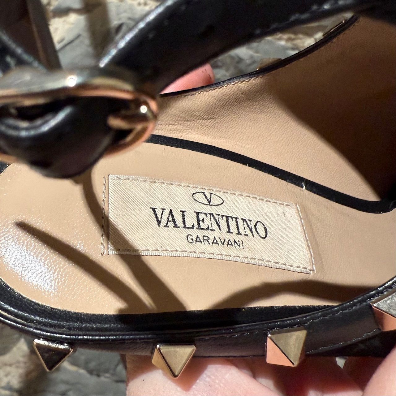 Valentino Valentino Black Suede Rockstud Accent Open Heel Booties Size US 7 / IT 37 - 9 Thumbnail