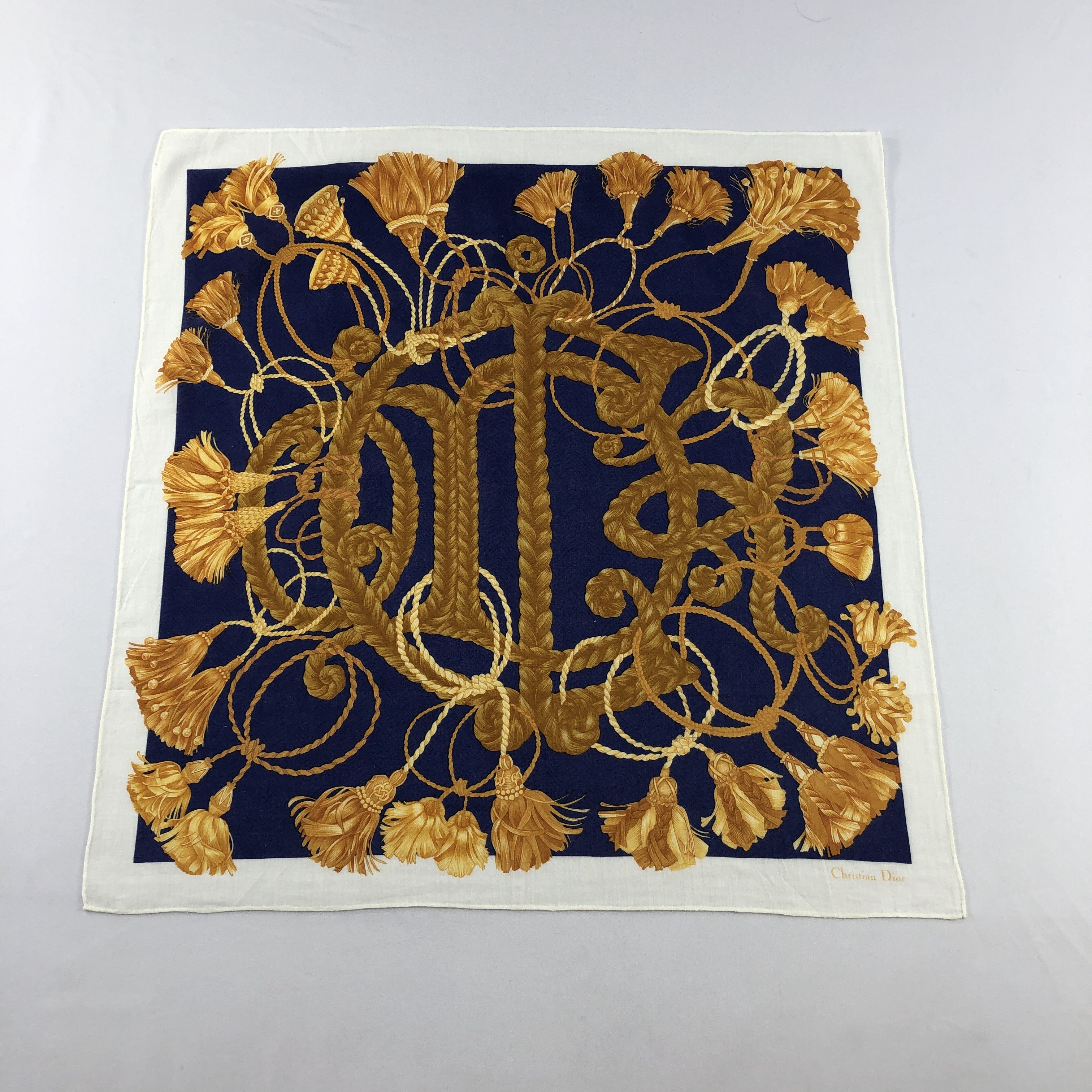 Christian Dior Monsieur Christian Dior Handkerchief Neckerchief Bandana H2840 Size ONE SIZE - 1 Thumbnail