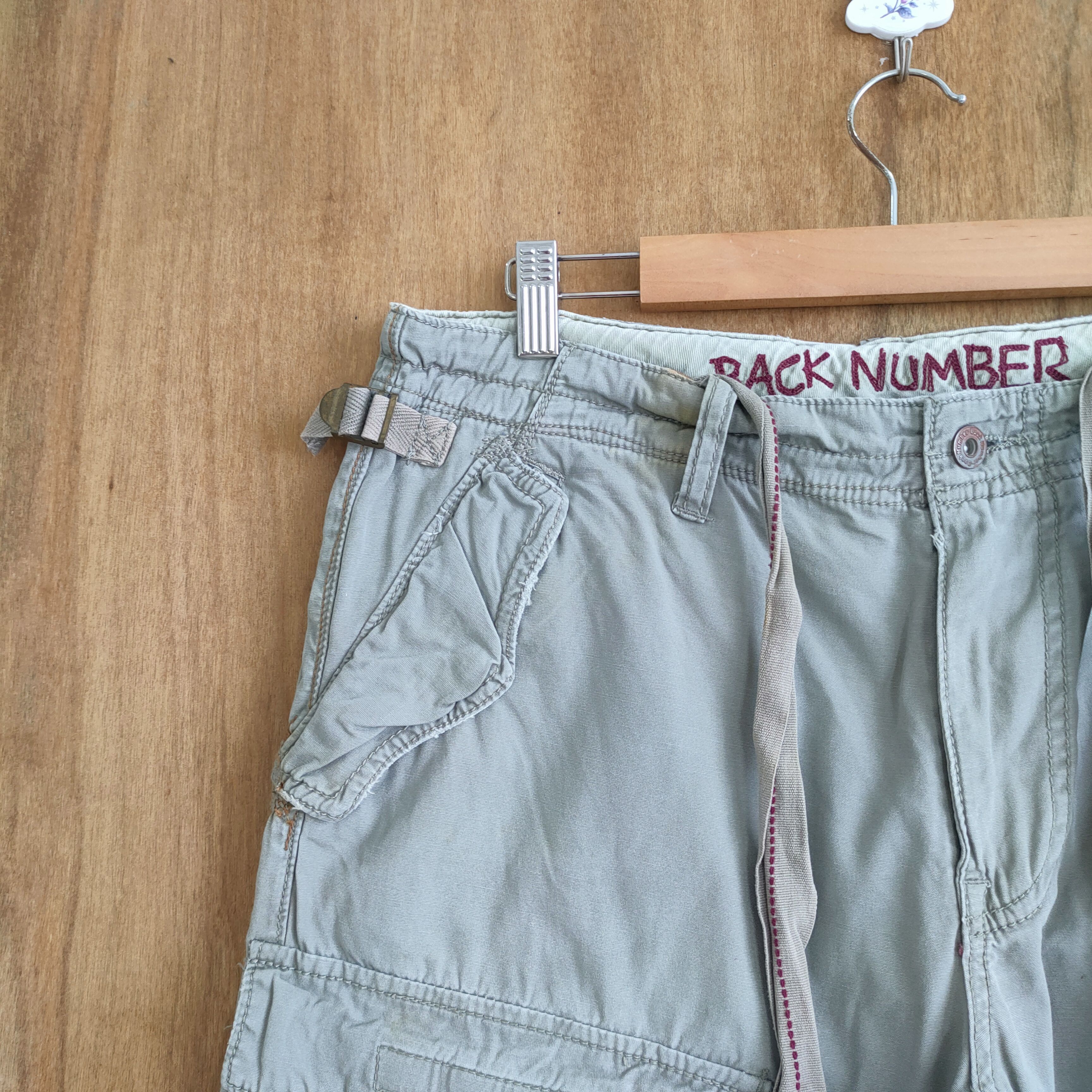 Japanese Brand VINTAGE GREY B NUMBER CARGO PANTS Size US 34 / EU 50 - 4 Thumbnail