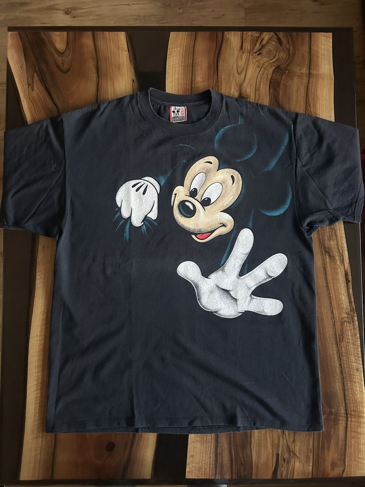 Disney Vintage Disney Designs 90s Black Double Sided Big Mickey Size US XXL / EU 58 / 5 - 1 Thumbnail