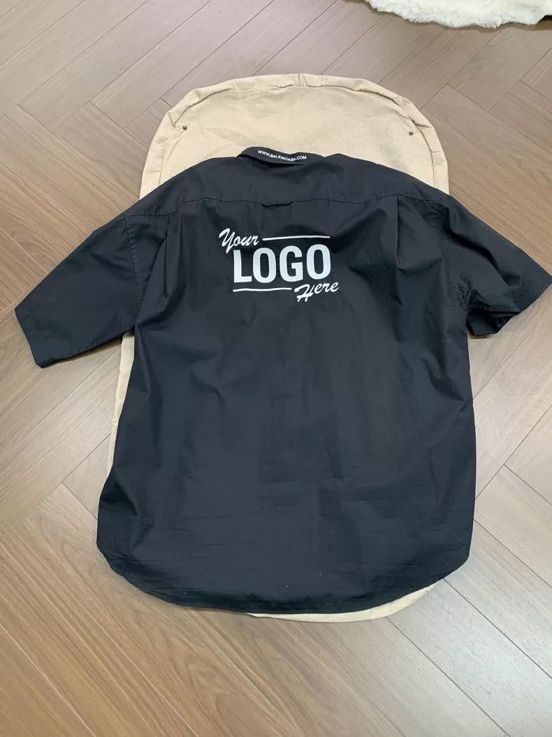 Balenciaga Balenciaga Logo Embroidered Collar Black Short Sleeve Shir Size US S / EU 44-46 / 1 - 2 Thumbnail