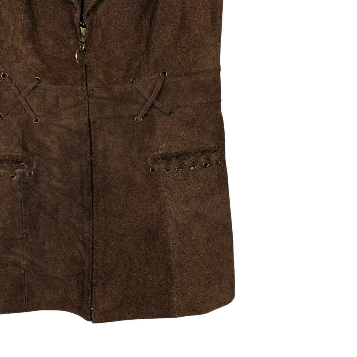 Japanese Brand VINTAGE BIKER LEATHER JACKET SLEEVE LESS SHYNE ISSEY MIYAKE Size US M / EU 48-50 / 2 - 7 Thumbnail