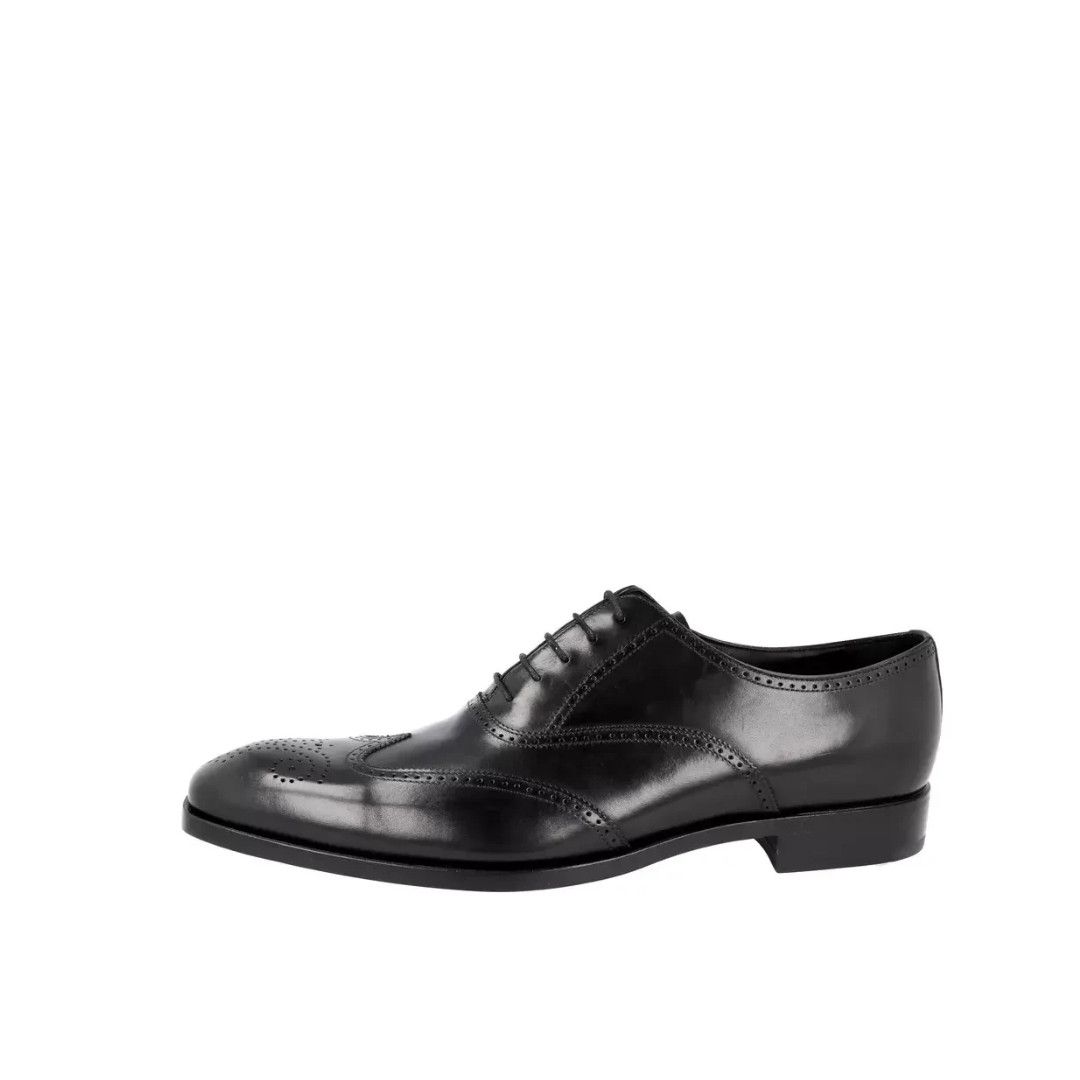 Prada o1mt1gz0225 Oxford Lace Up Shoes in Black Size US 6 / EU 39 - 1 Thumbnail